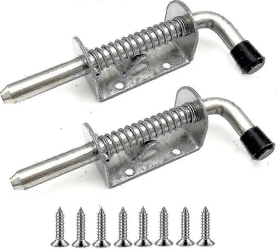 Heavy Duty Federbelasteter Riegel 2er Pack für Schuppen Garage Hühnerstall 128mm