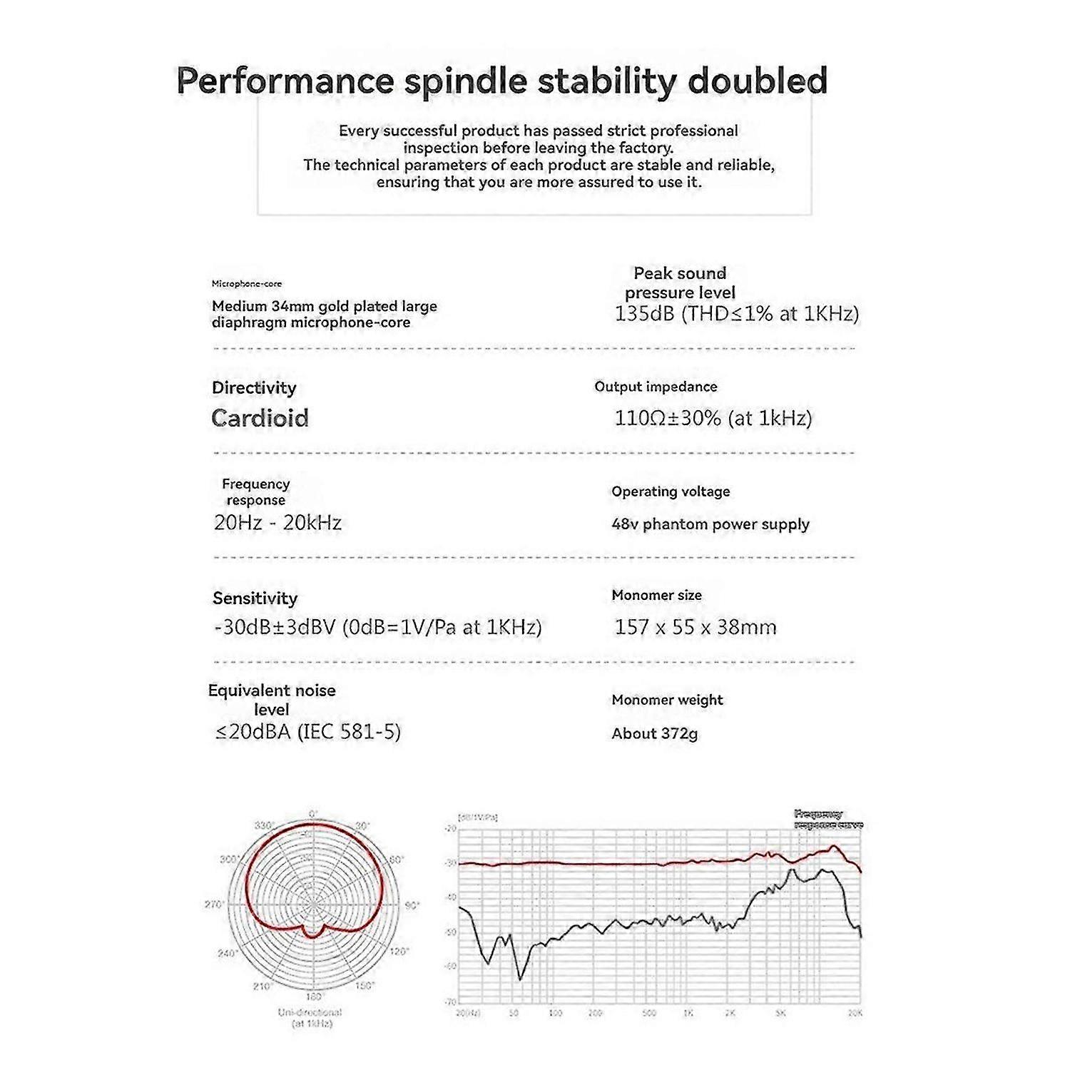 Professional Recording Microphone with Shock Mount and Filter