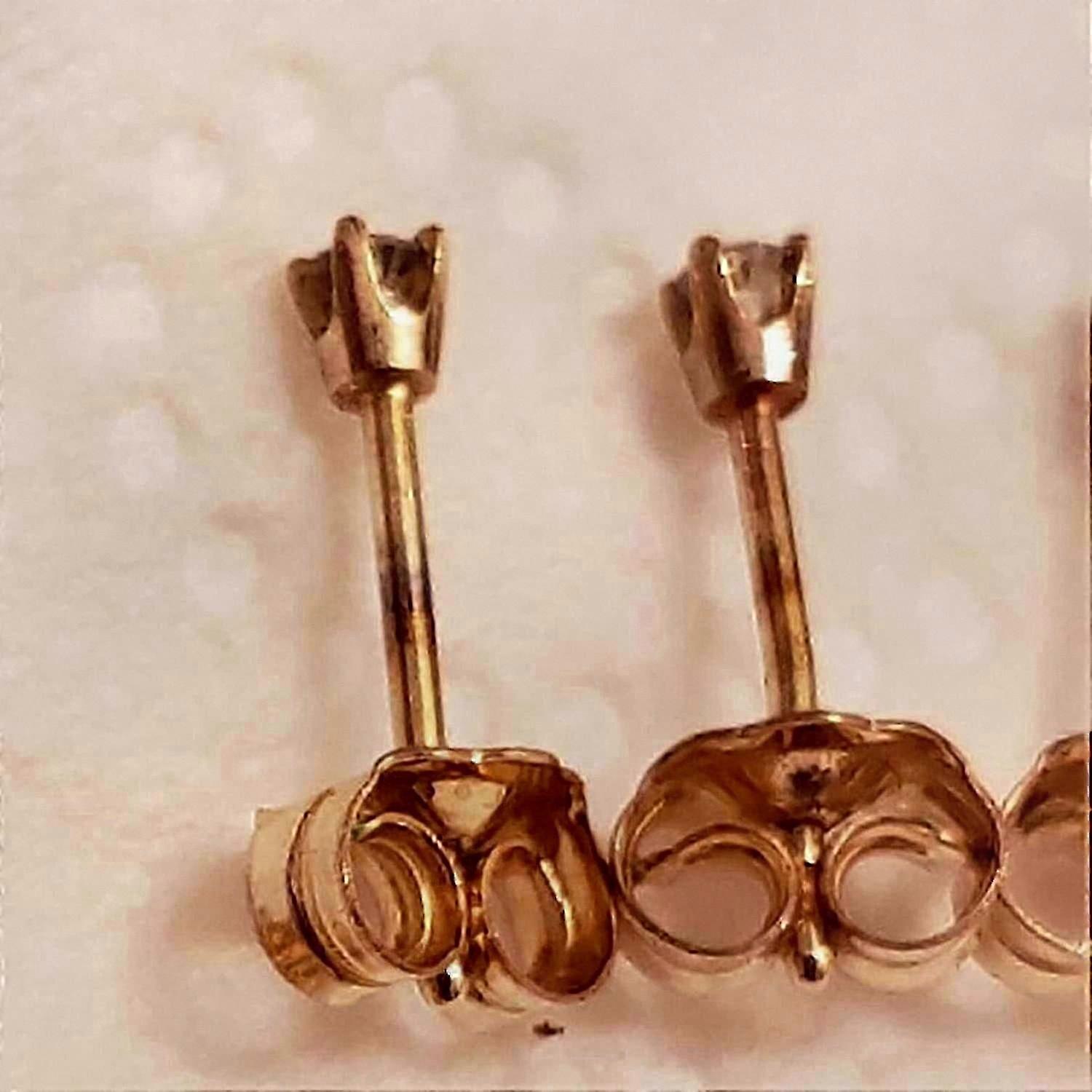 Secure Locking 14K Gold Earring Backs for Stud Earrings