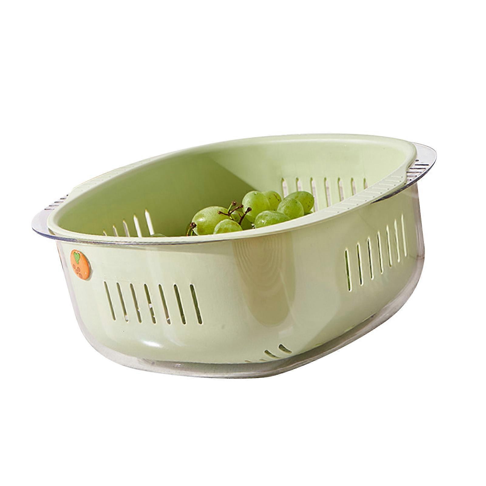 Multifunctional Plastic Vegetable Washing Basket 25.5x22.5x10.5cm