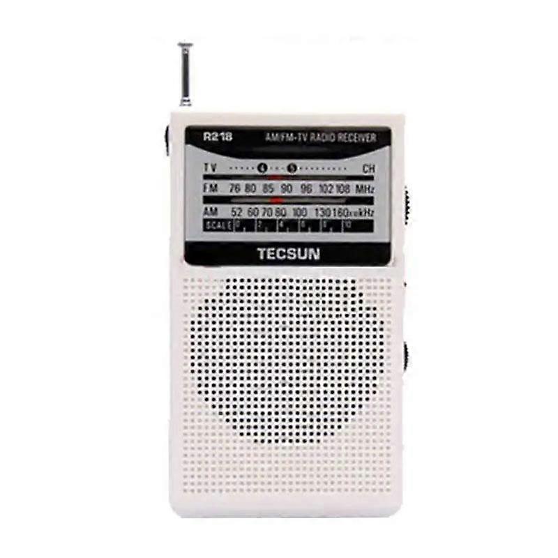 TECSUN R-218 FM/AM/Campus Broadcast Radio Portable Pocket Analog Dial Radio Standard No Battery