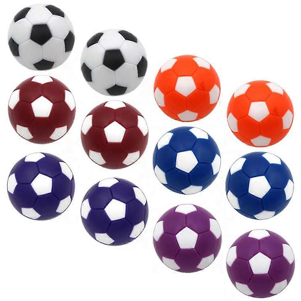 Table Soccer Balls Football Replacement for Playing 12Pcs Assorted Colors