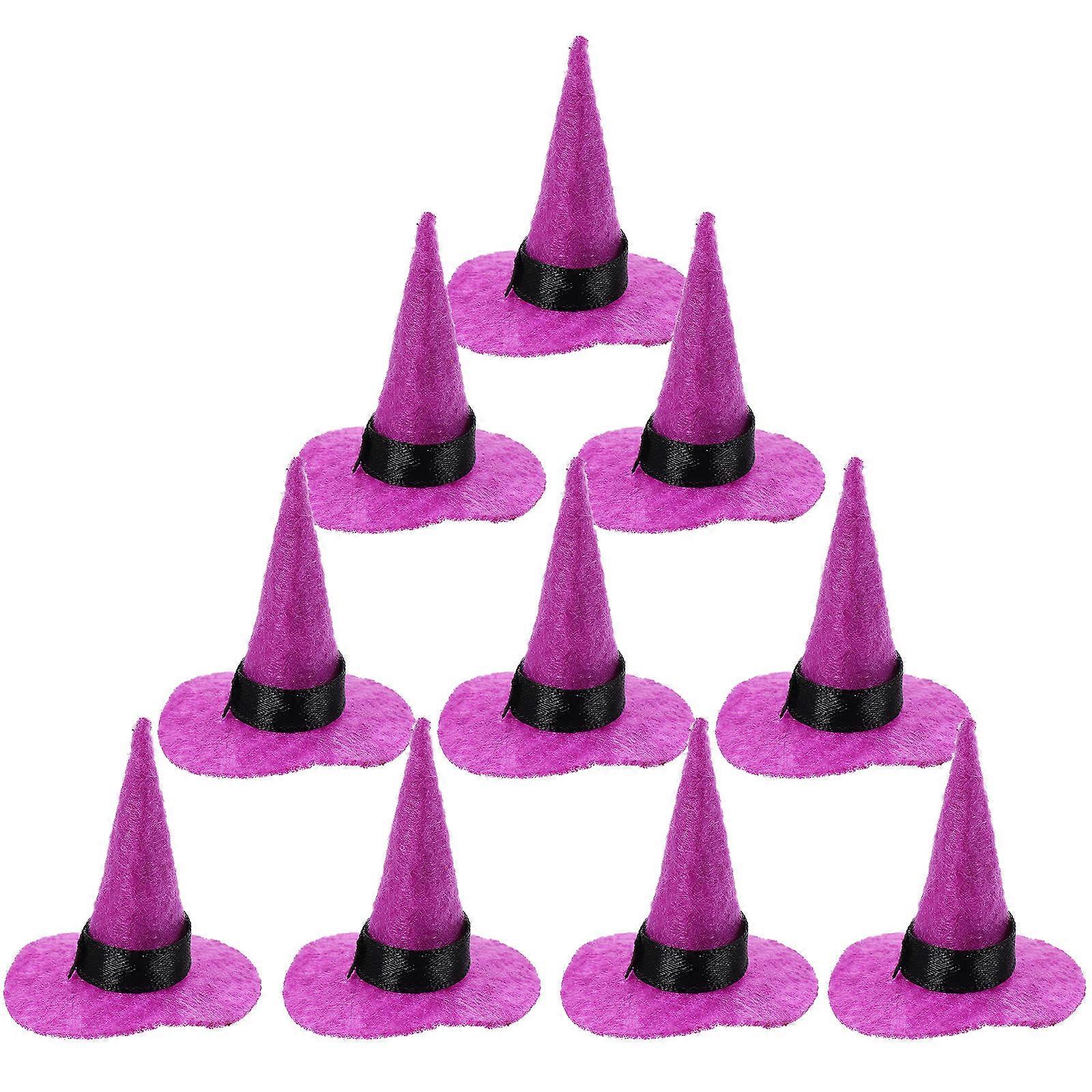 Hat Felt Halloween Party Witch Hat for Decor 50Pcs
