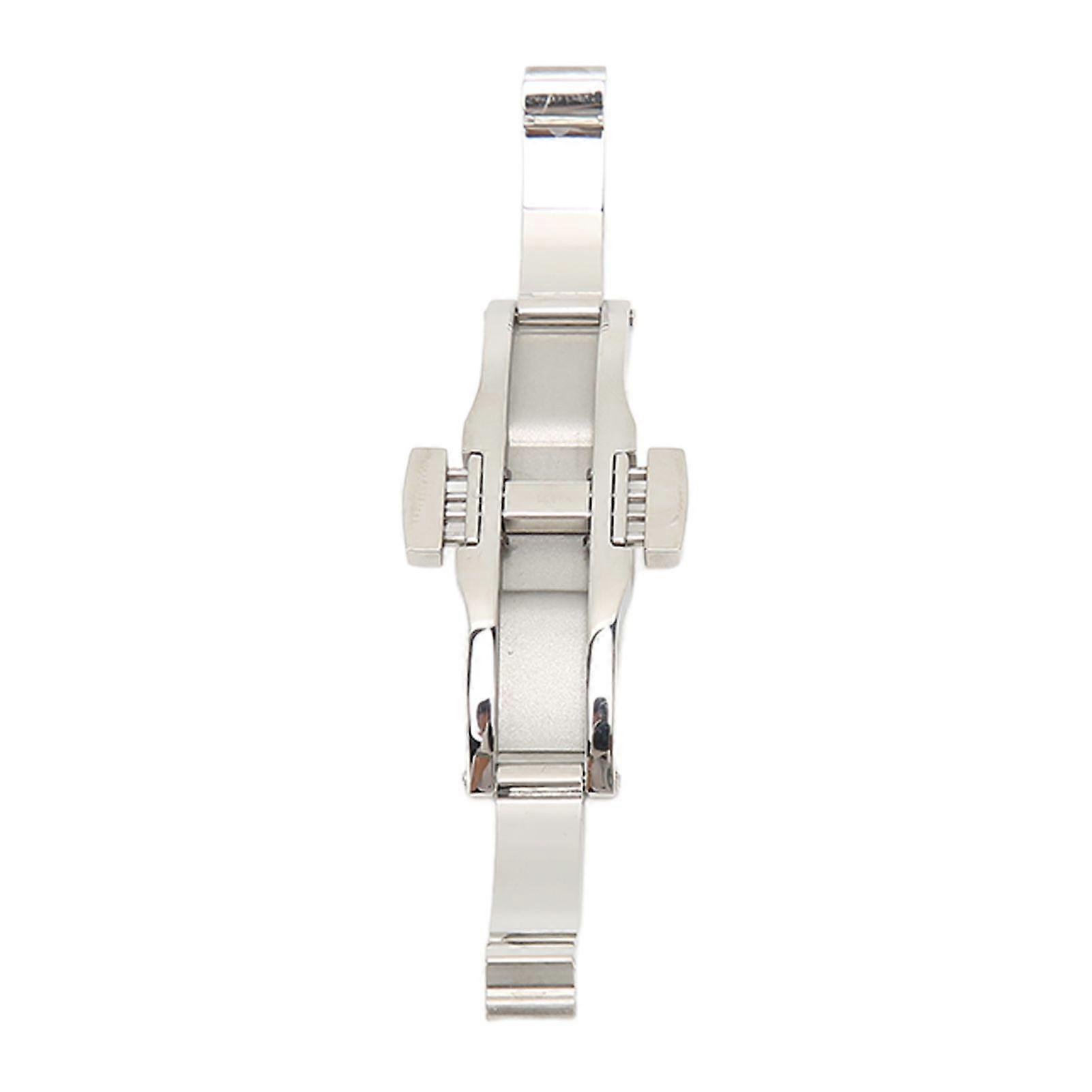 Watch Depolyment Clasp Stainless Steel Folding Deployment Clasp Push Button Buckle Watch Accessory 6 X 21mm / 0.2 X 0.8in