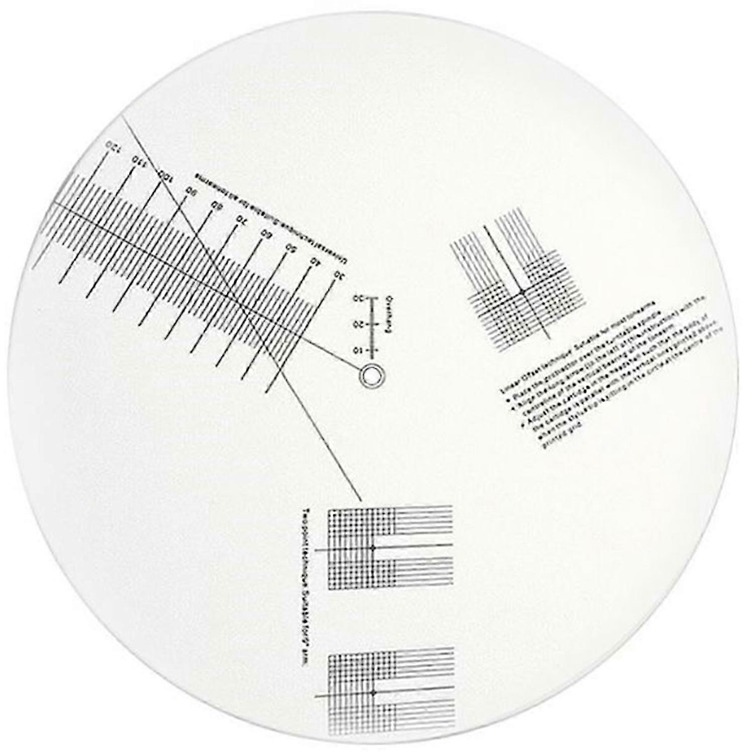 Anti-sliding LP Vinyl Record Pickup Calibration Plate Distance Gauge Protractor Adjustment Tool Ruler for Turntable