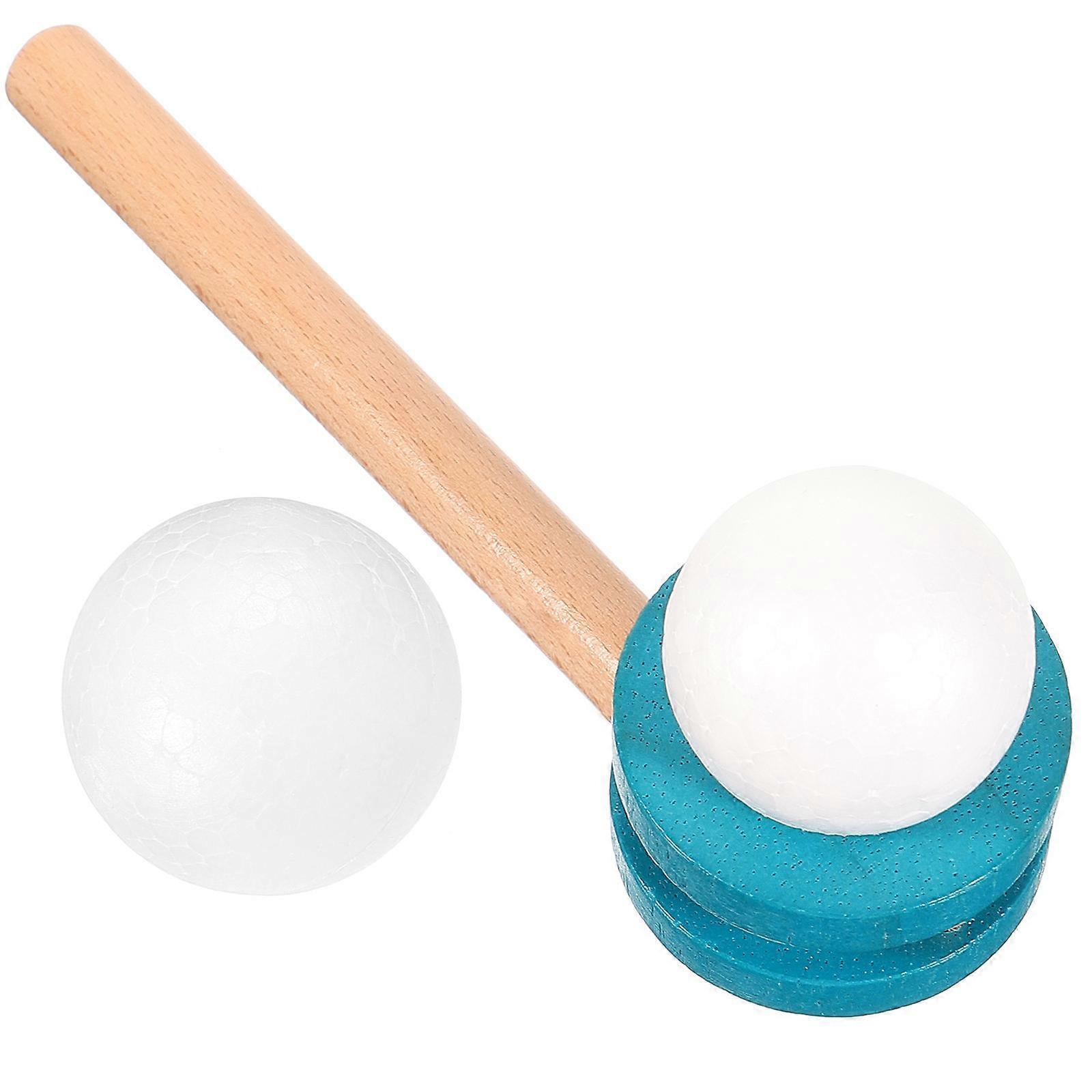 Floating Ball Game Wooden Blowing Ball Toy Family Activities Material Balance Training 1Pc