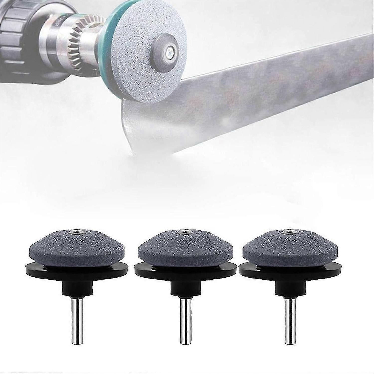 3PCS Lawnmower Dull Blade Sharpener, Lawn Mower Blade Sharpener Black