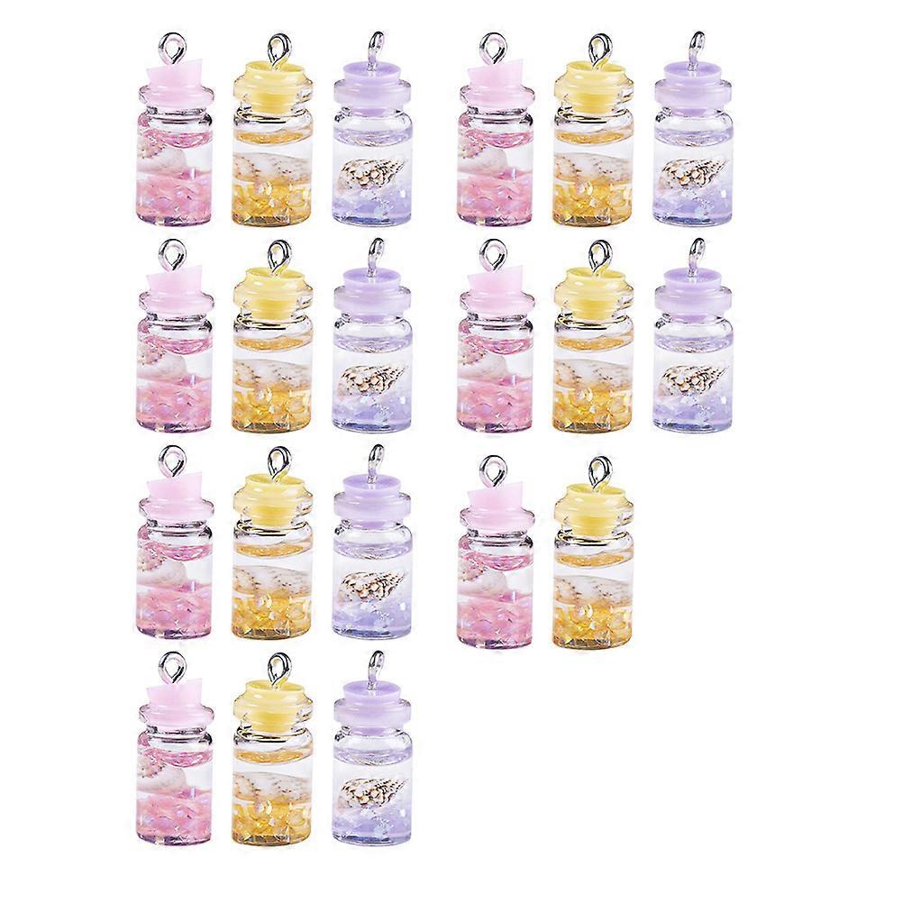 Resin Conch Earrings for DIY Use 20Pcs Handmade Drift Bottle Pendants