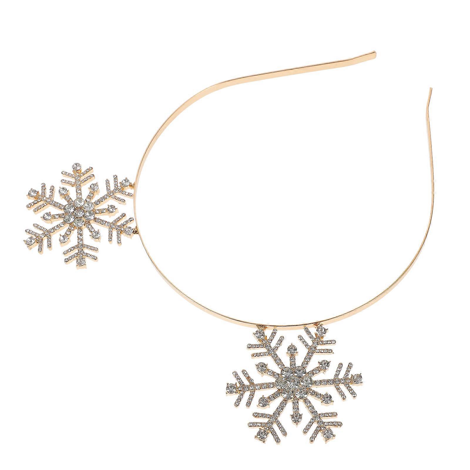 Christmas Headband Snowflake with Rhinestone Decoration for Party