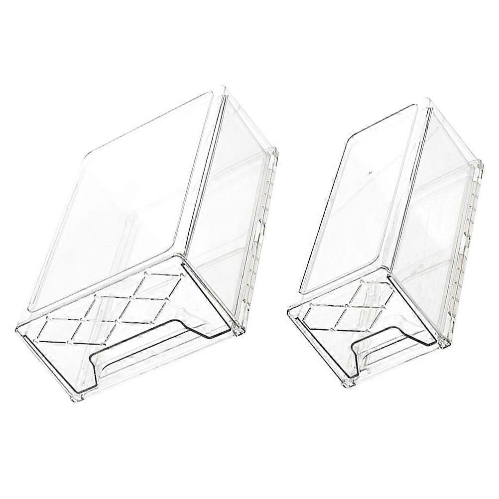 Kitchen Finishing Box Drawer Type Storage Box for Storage 2Pcs Pet Transparent