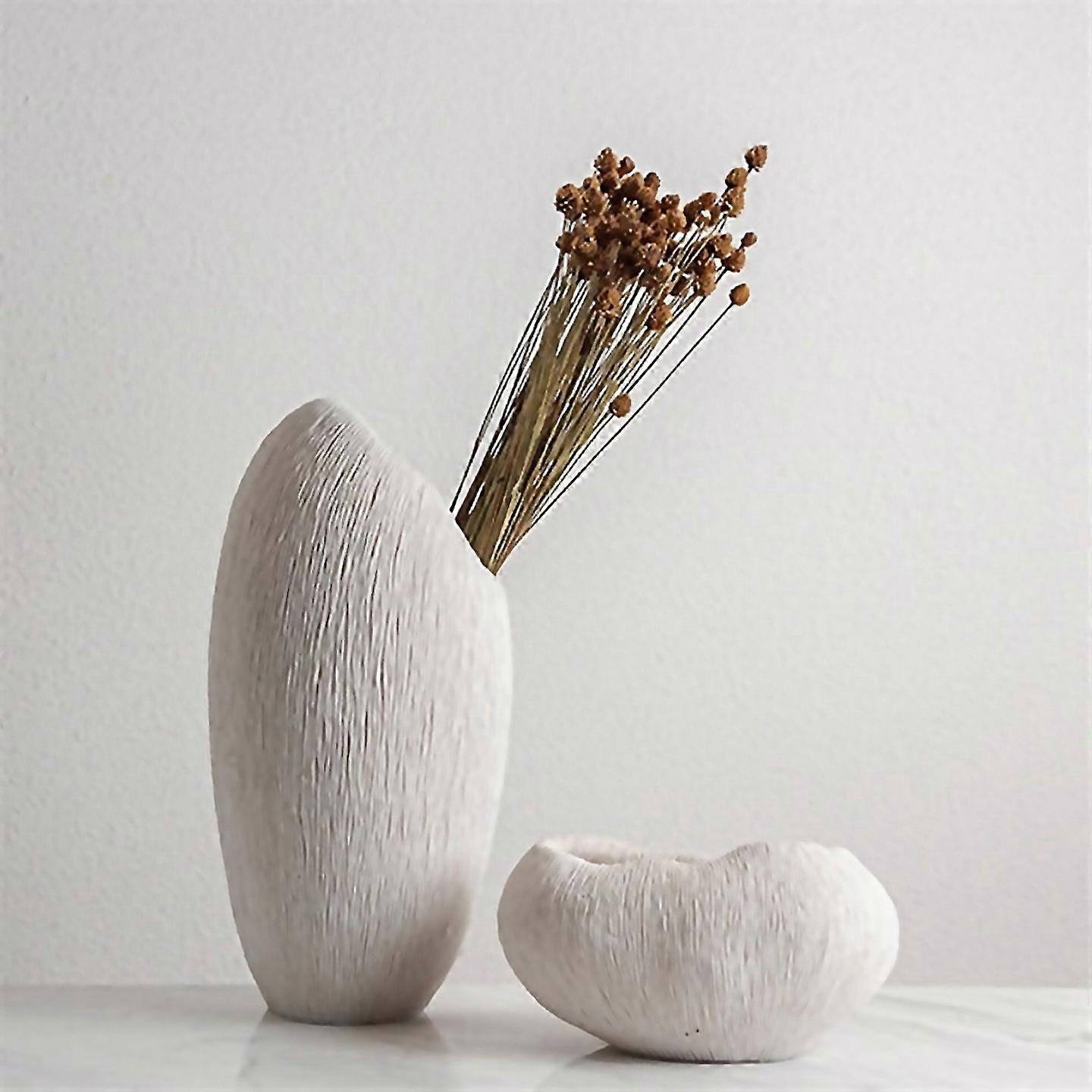 For Modern Resin Vase Coral Texture Tray Saucer Flower Vase Irregular