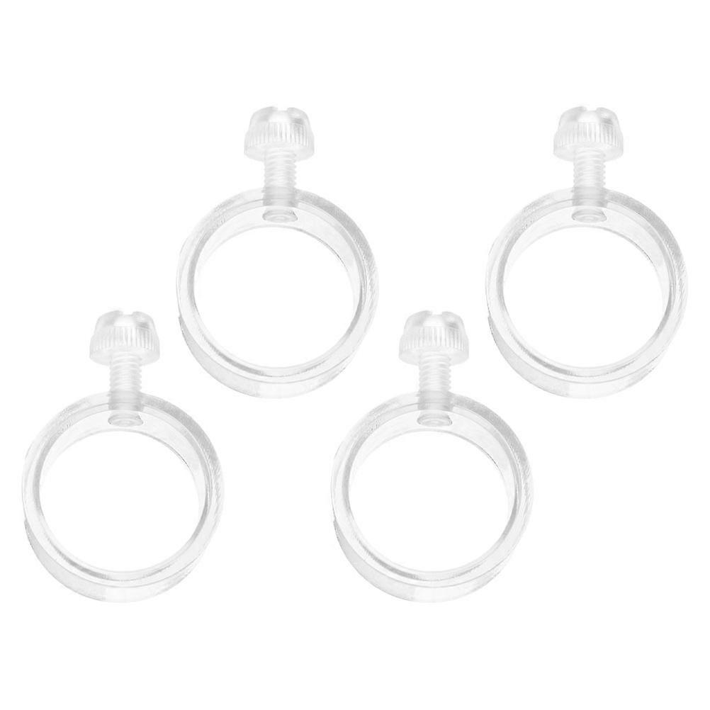 Flagpole Clips Flag Pole Accessories for Stable Hold 20Pcs Transparent Rings