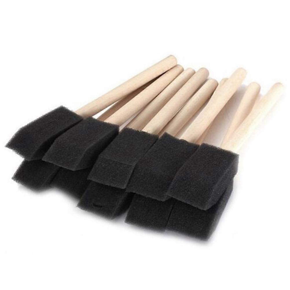 Wood Handle Sponge Paint Brush for Painting 30Pcs Black Durable Tools
