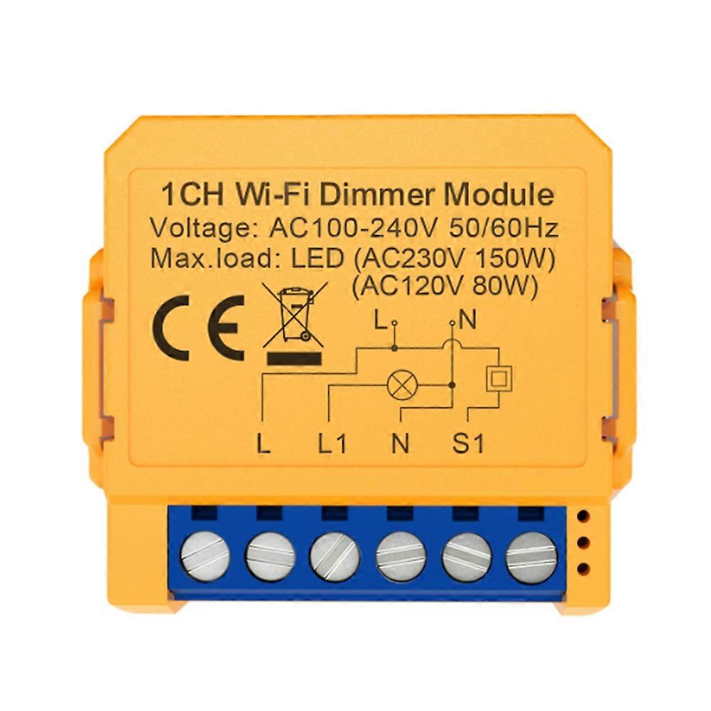 Tuya WiFi Dimmer Switch Module Smart Home DIY Breaker Supports 1 Way Control Supports Voice Control APP Control