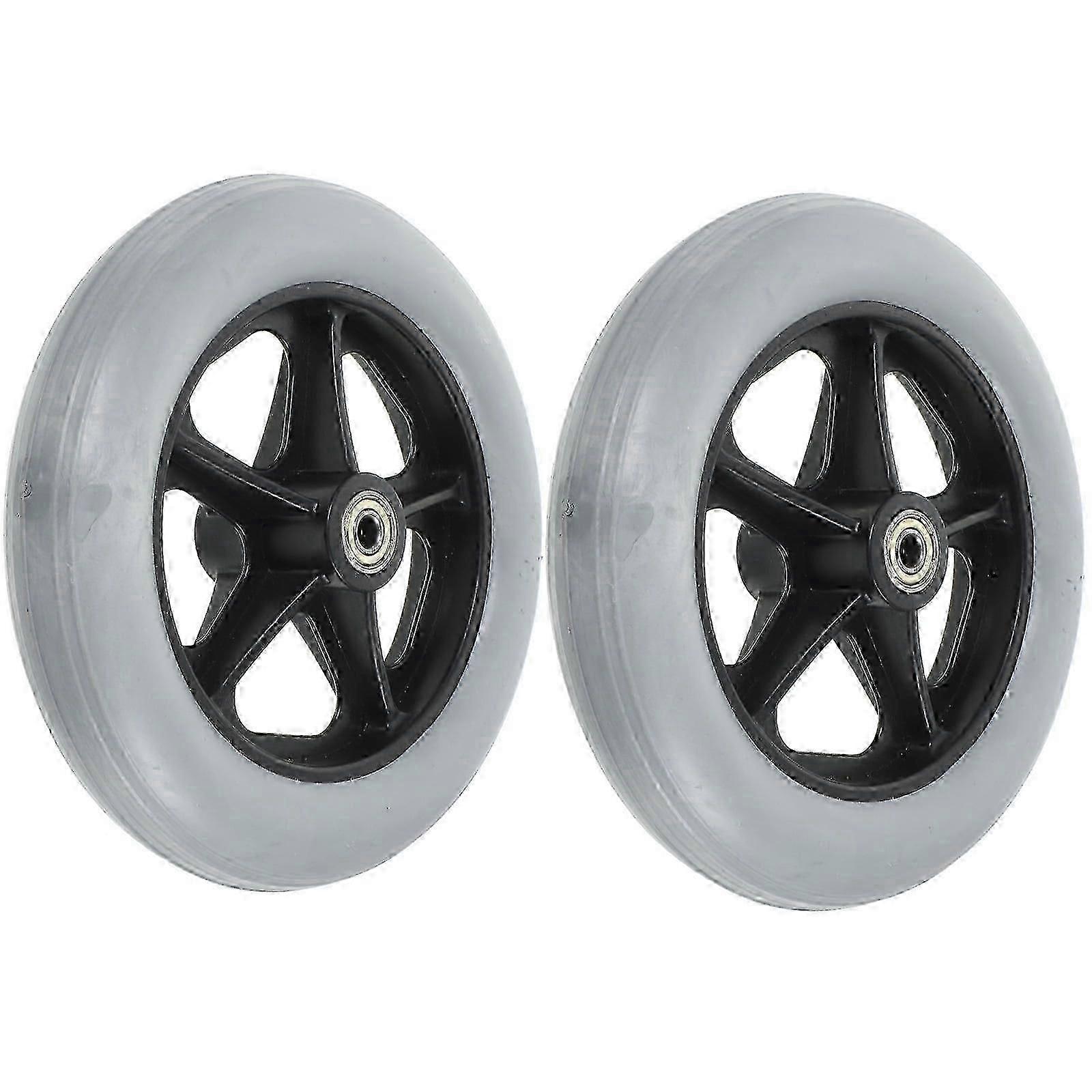 2025 Neuestes Modell 2 Stück Walker Ersatzräder Rollstuhl Vollreifen