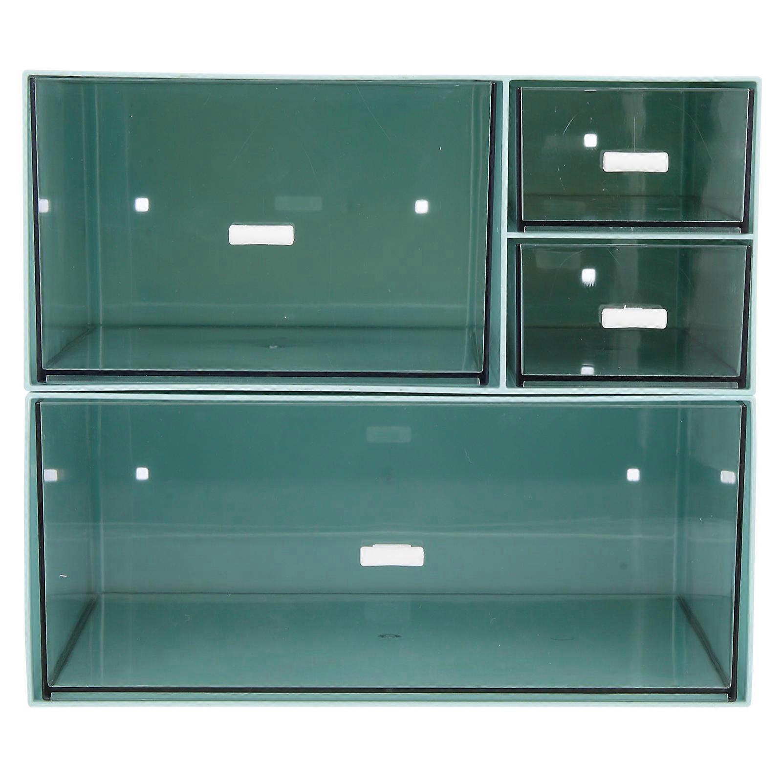 Rectangular 1 Set Of Stackable Storage Organizer For Women With Drawer-Type Design Ideal For Home And Office 2Pack