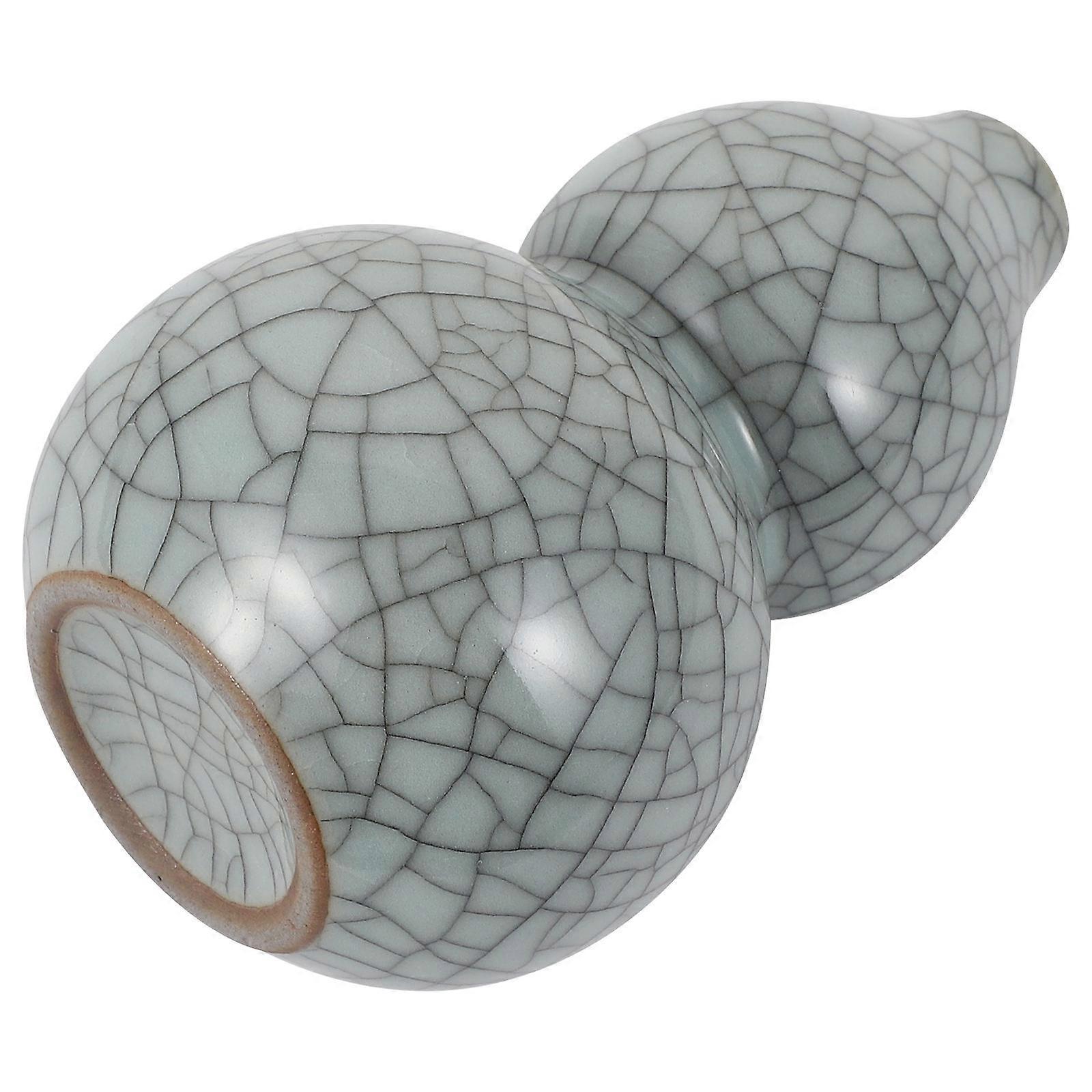 Ceramic Flower Vase with Gourd Shape for Home Decor 2Pcs Set