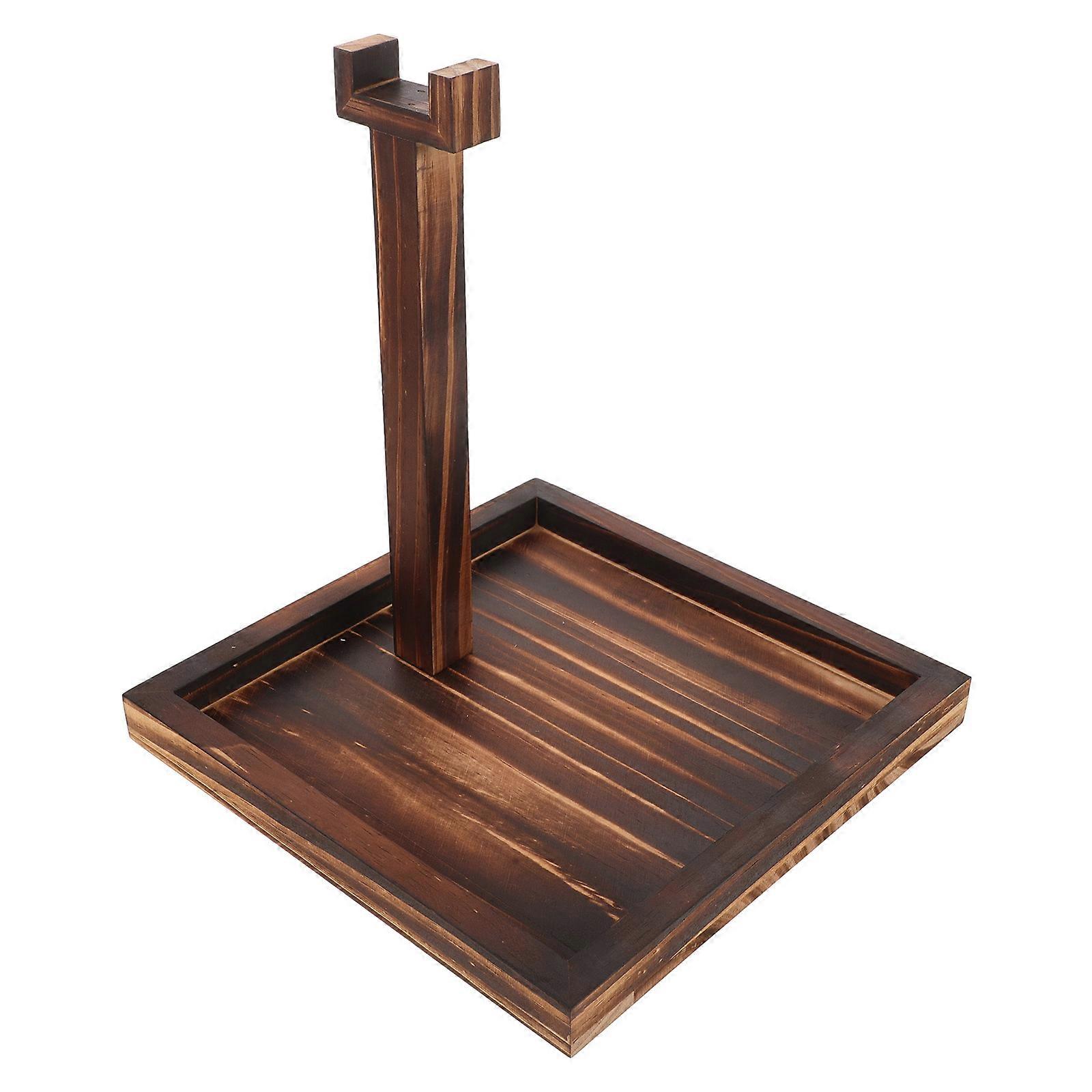Desktop Headphone Stand For Bedroom Light Brown Multi-functional Headset Display 1Pcs