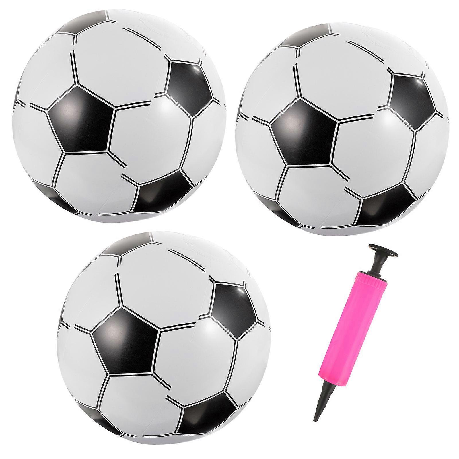 5 Sets Of Round Inflatable Sports Balls For Kids Fun At Beach And School Events In Assorted Color With Convenient Air Pump