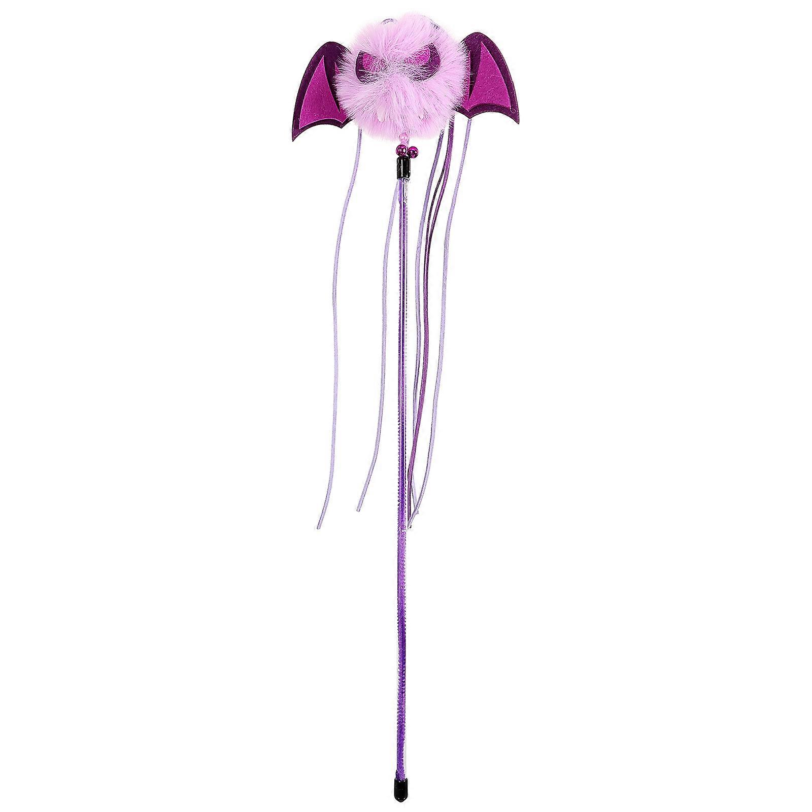 5Pcs Halloween Cat Teaser Stick Plush Monster Shaped Plaything
