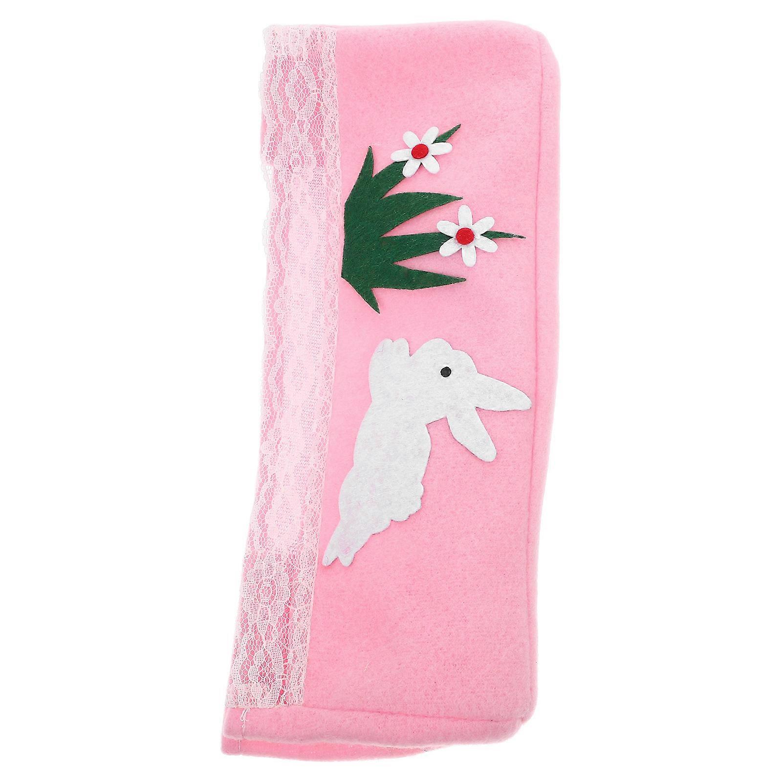 Rectangular Tissue Box Cover With Adorable Easter Bunny Design Suitable For Home Decor Or Office 25.50X14.00X10.00CM Easy Tissue Replacement 4Pcs
