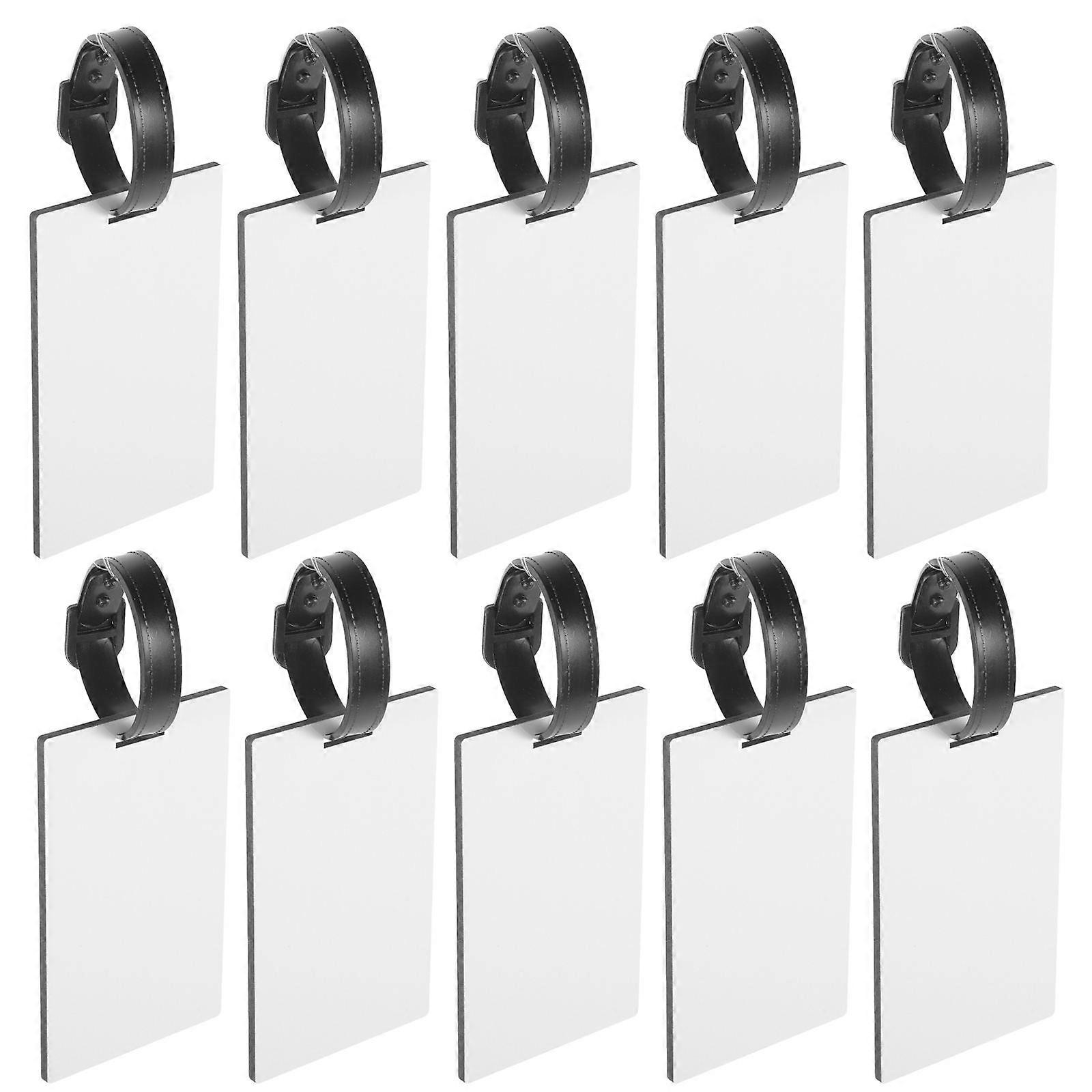 Travel Luggage Tags Blank Suitcase Tags for Sublimation DIY 30Pcs Set