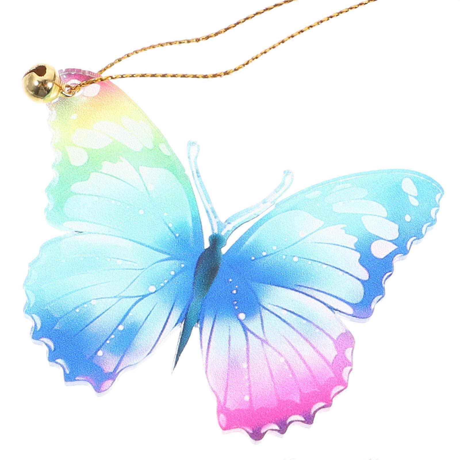 3Pcs Butterfly Shape Rearview Mirror Hanging Decor Vehicle Accessory Perfect For Christmas Wedding And Birthdays