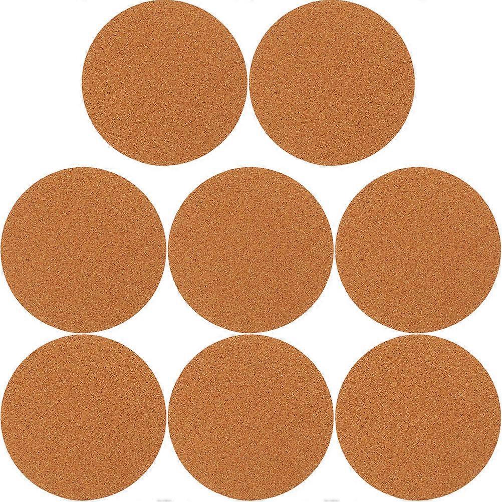 Indoor Flowerpot Cork Coasters Round Shape Light Brown Color Water Absorption Function 24Pcs