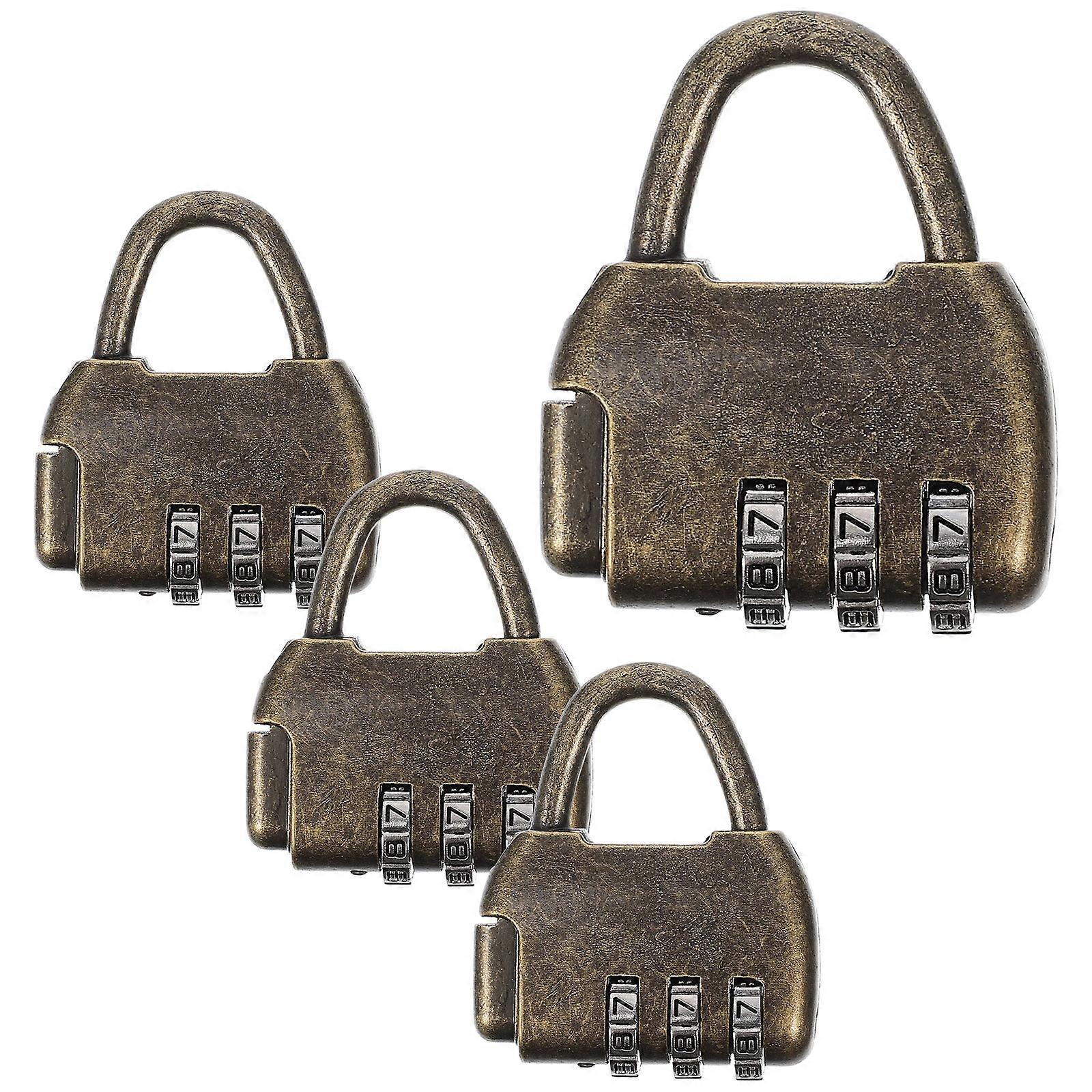 12Pcs Combination Lock for Home Antique Padlock with Retro Design