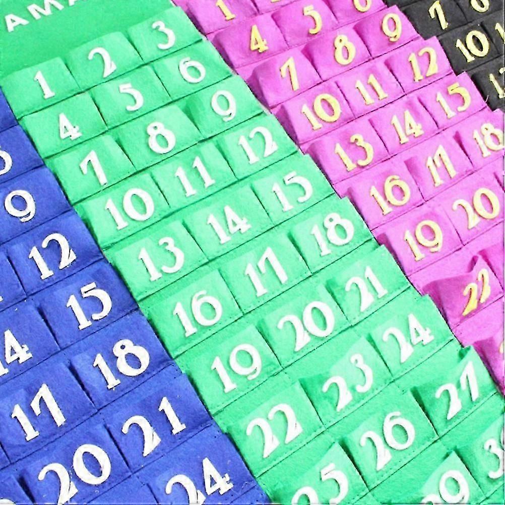 Ramadan Countdown Hanging Calendar with Storage Bag for Wall