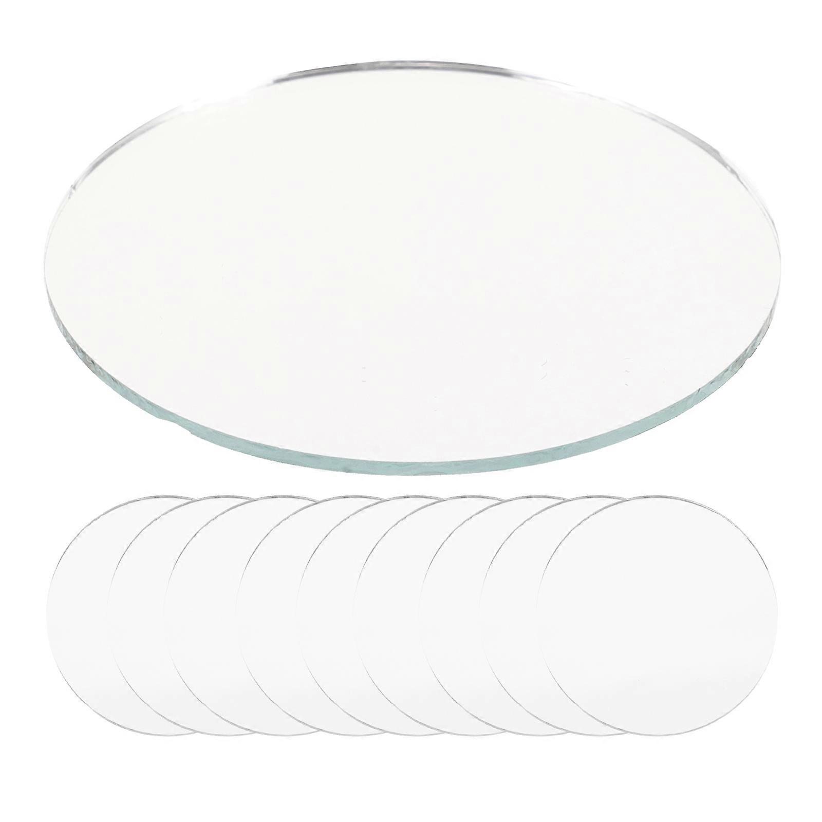 Glass Mirror Sheets for Makeup Small Mirror Sheets 50Pcs Round Set