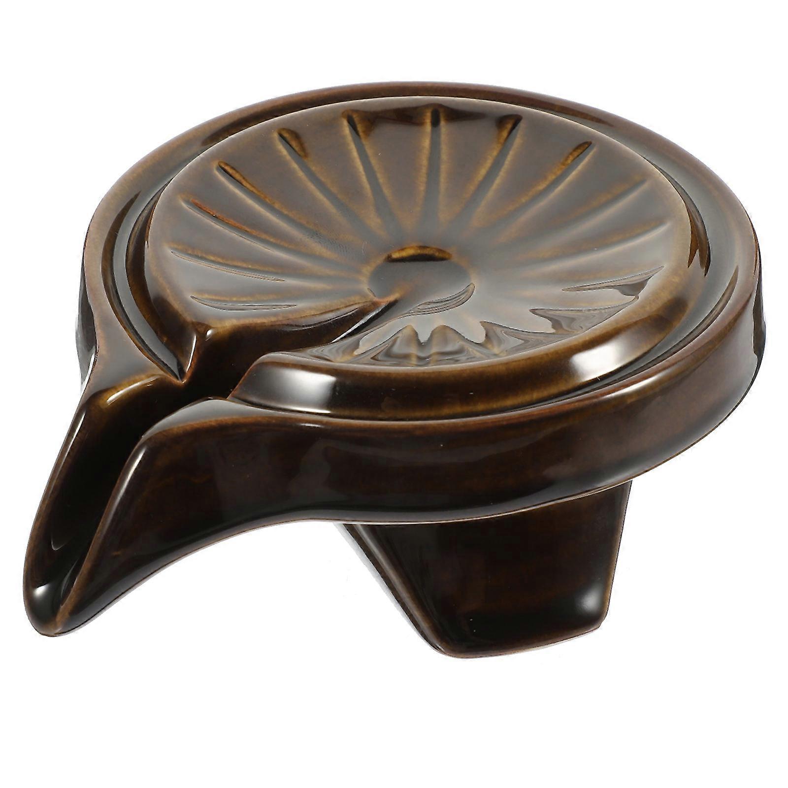 Stone Mill Ceramic Soap Holder for Draining with 3Pcs Set