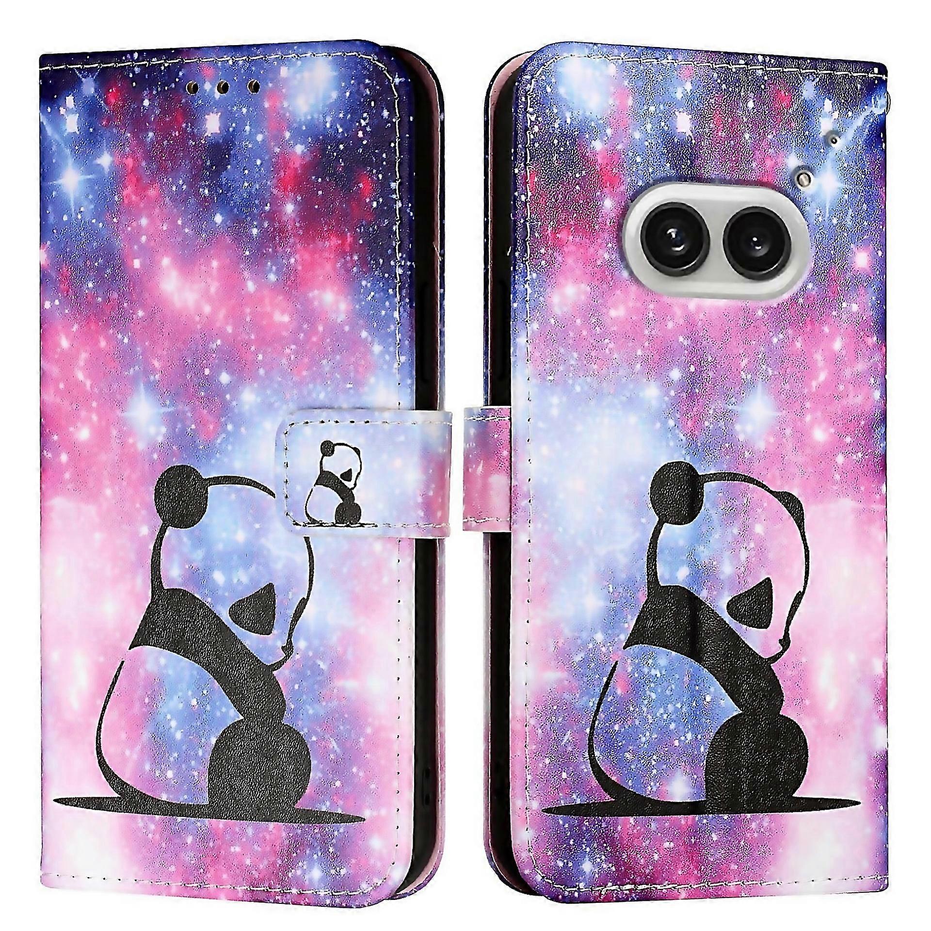 For Colored Drawing Pattern Plain Weave Leather Phone Case For Nothing Phone