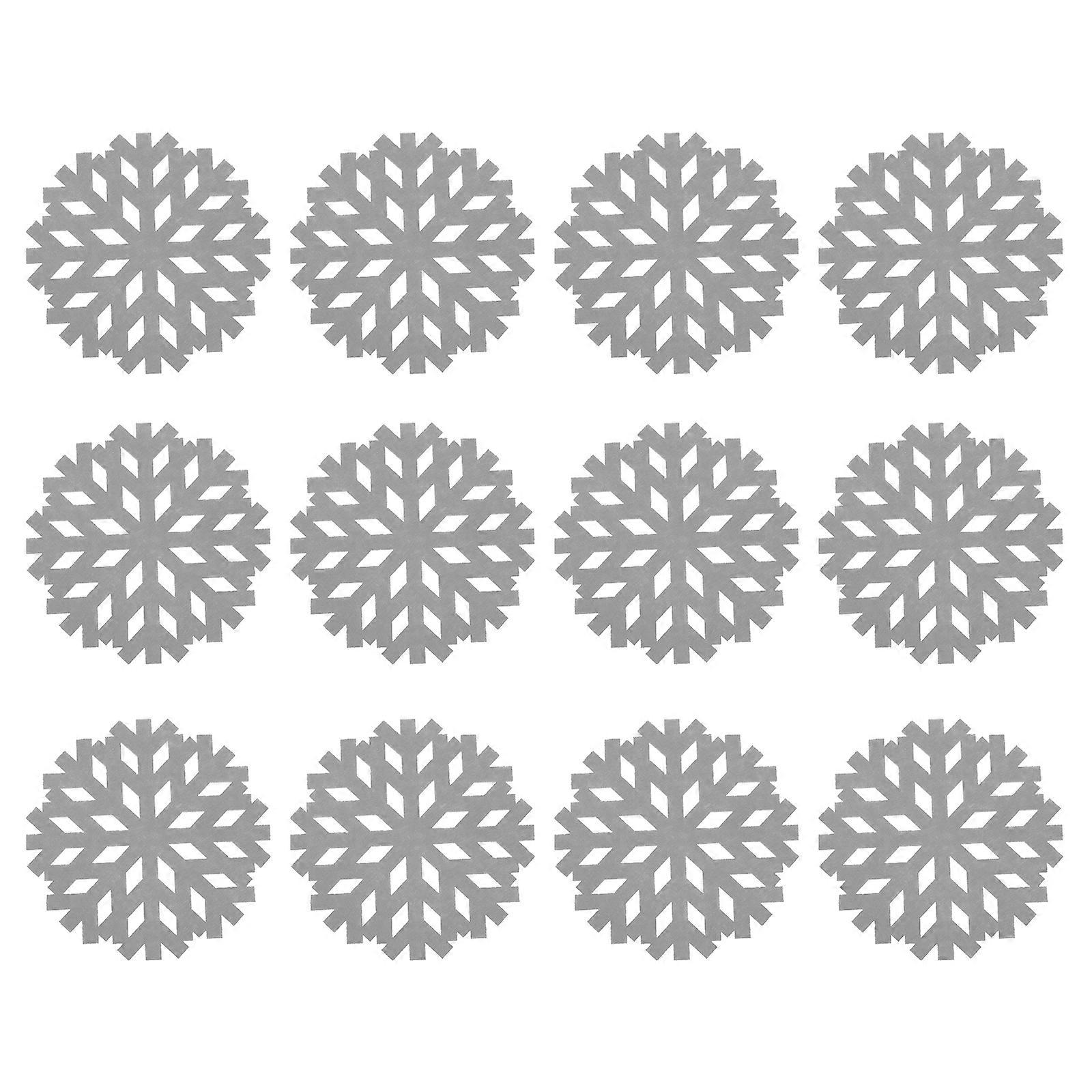 Christmas Party Coaster Pads 24 Pcs Absorb Liquids Lightweight Design Snowflake-Shaped Ideal For Home Bar Hotel