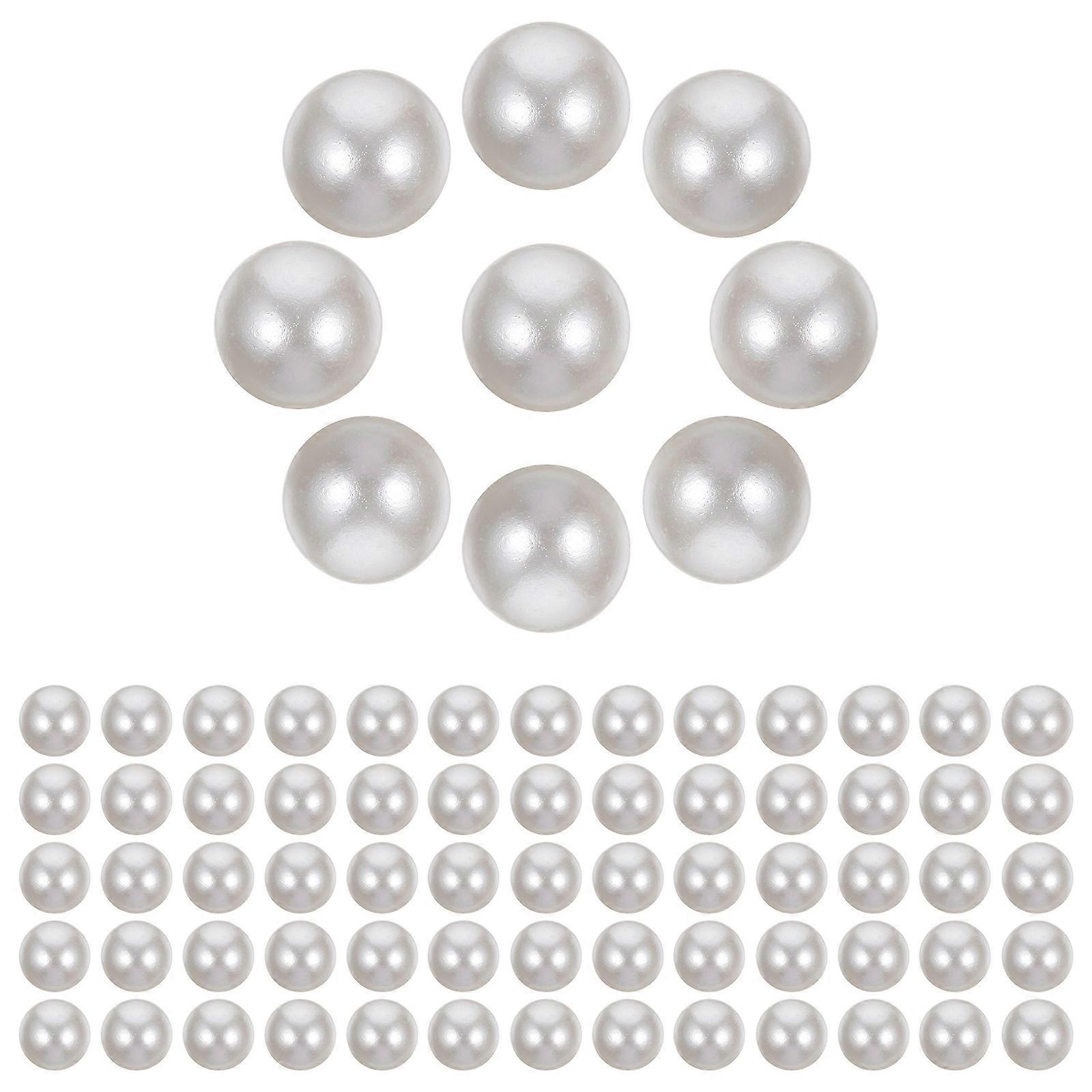 White Abs Round Floating Decor for Flower Vase Weddings 100Pcs