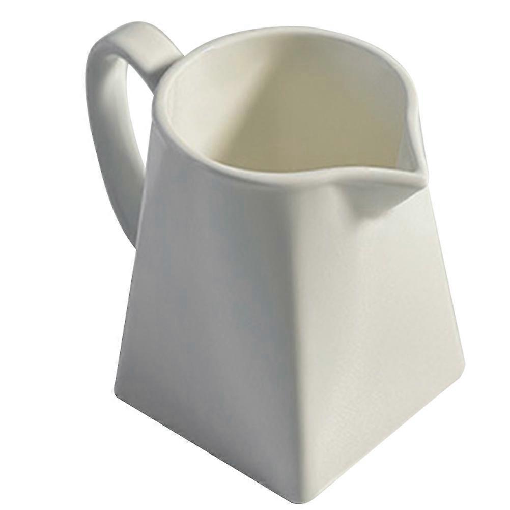 Creamer Ceramic Coffee Pitcher for Serving 2Pcs Mini White Porcelain Jug