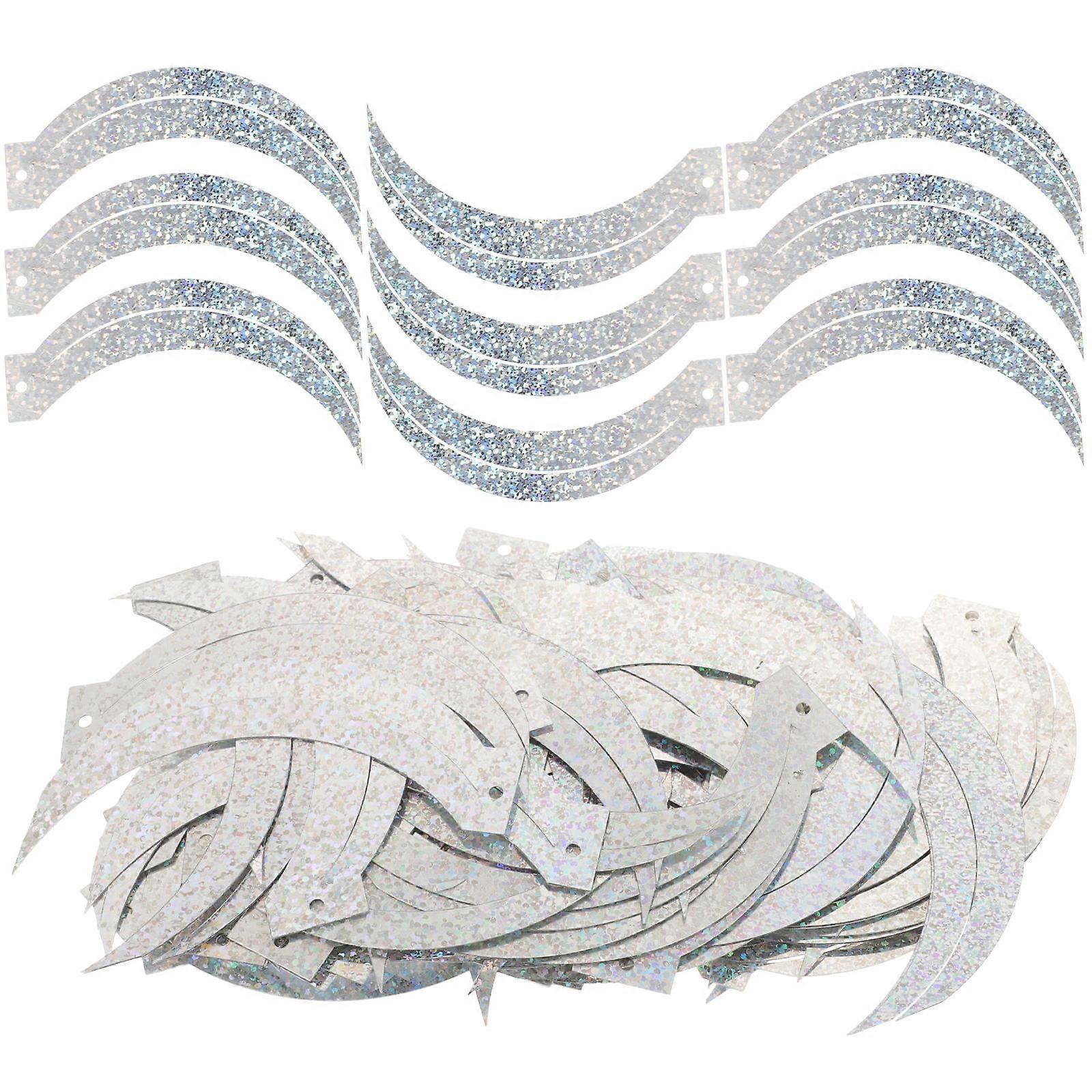 PVC Loose Sequins Shape for Crafts Making 500Pcs Silver Decorative