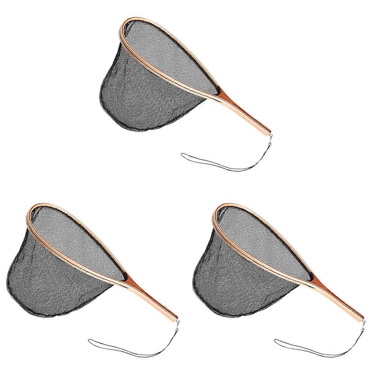 Nylon Landing Handle Trout Mesh Fish Catch Release Scoop Fishing Tool