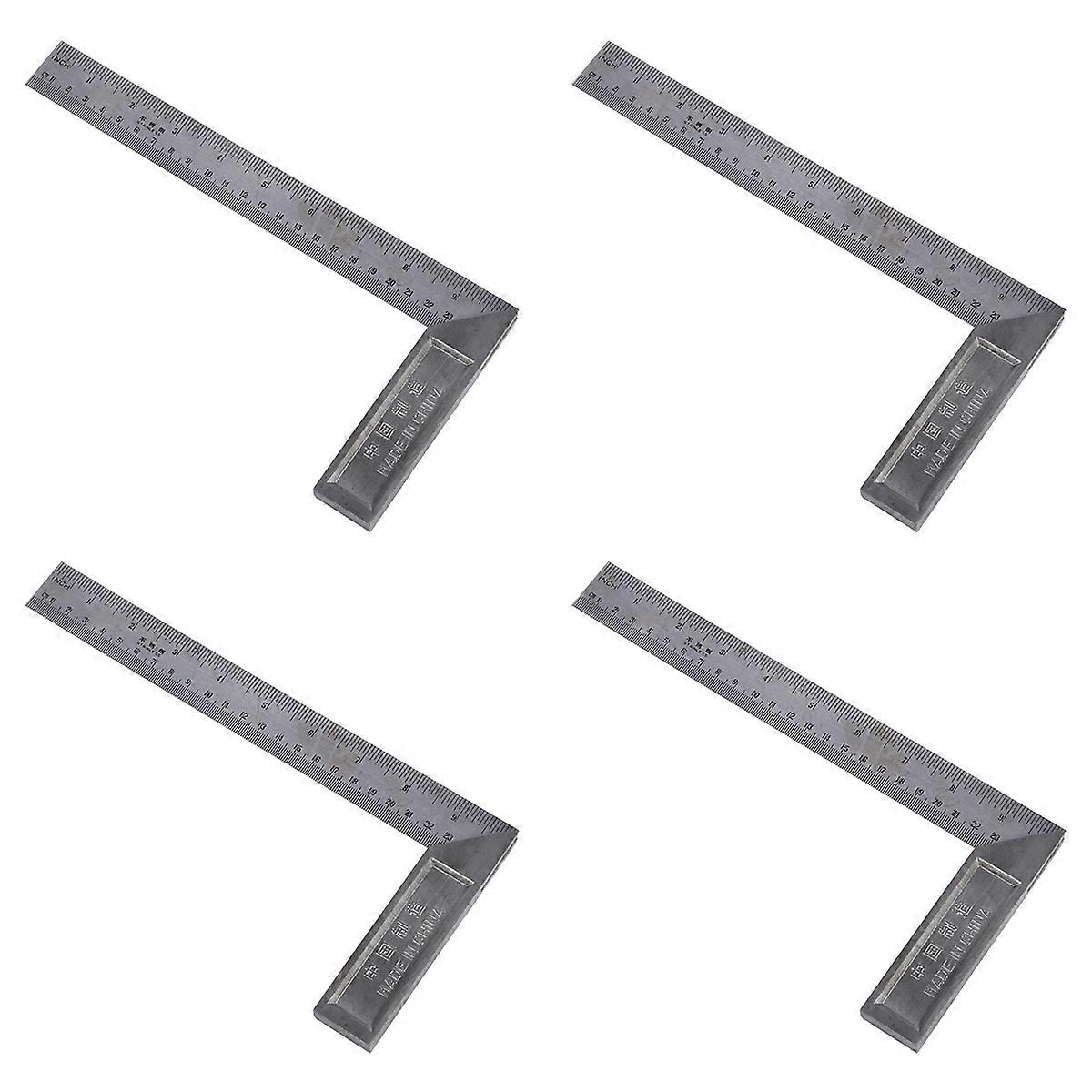 90 Degree 25cm Length Stainless Steel L-Square Angle Ruler