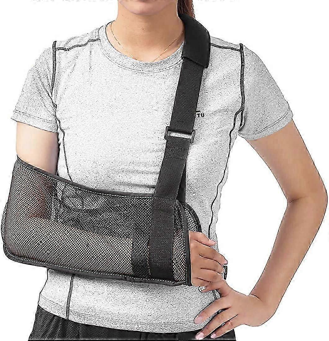 1pcs Medical scarf for arm support, shoulder fixation, and shoulder sleeves, with a support strap and lightweight breathable black fabric!ZZ37