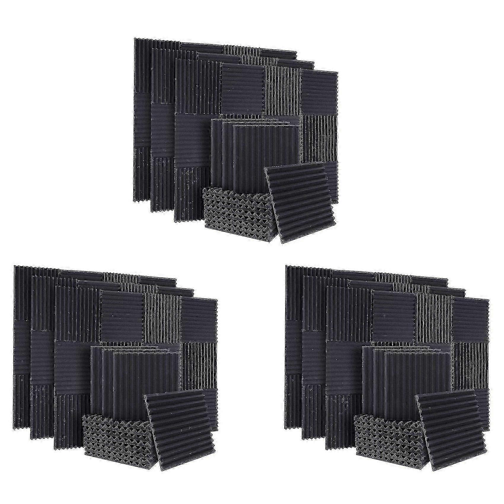 150 قطعة الصوتية عازلة للصوت رغوة امتصاص الصوت لوحات عزل الصوت إسفين 1x12x12inch