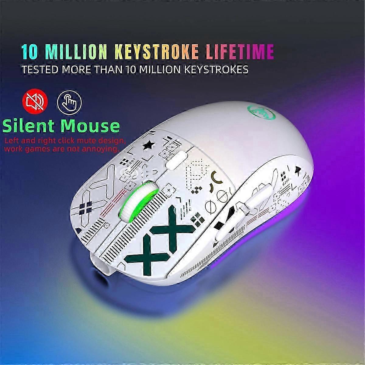 T90 2.4G Wireless Mechanical Mouse RGB Gaming Mouse Ergonomic 3600DPI Mouse 11 RGB Lighting Modes M