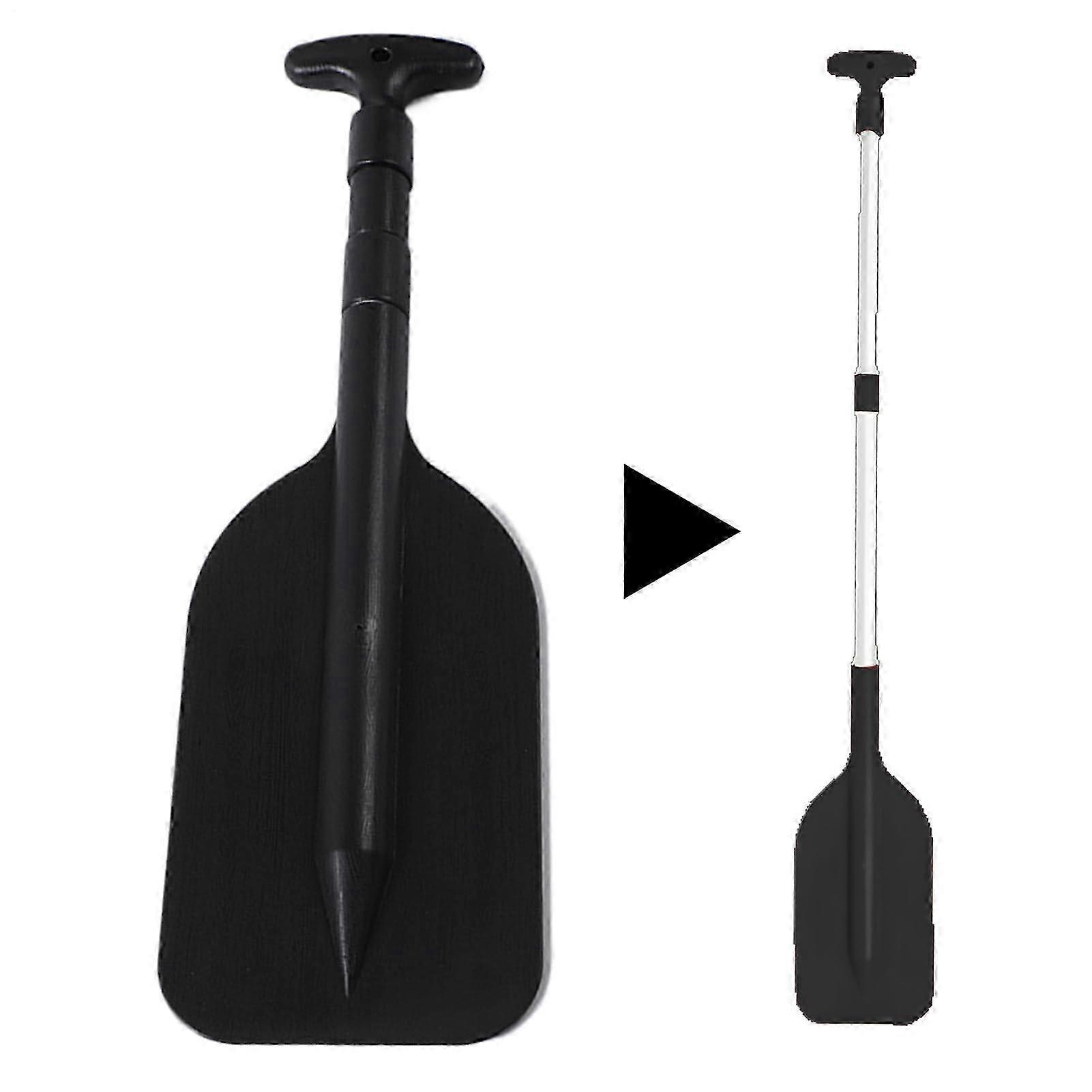 Adjustable Kayak Paddle, Floating Telescopic Ruder, 53.5 cm, Aluminum Alloy, Non-Slip, Ideal for Kids and Beginners, Black