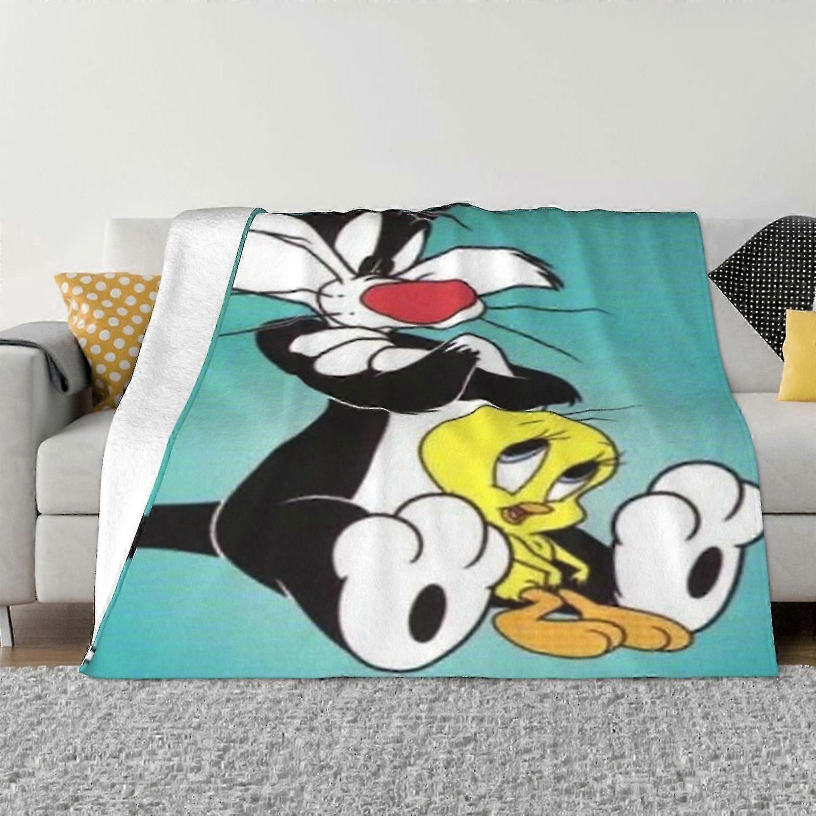 Blanket TweetyBird flannel blanket for warmth, sofa bed for living room, suitable for all seasons, with multiple sizes to choose fromxnsjc34