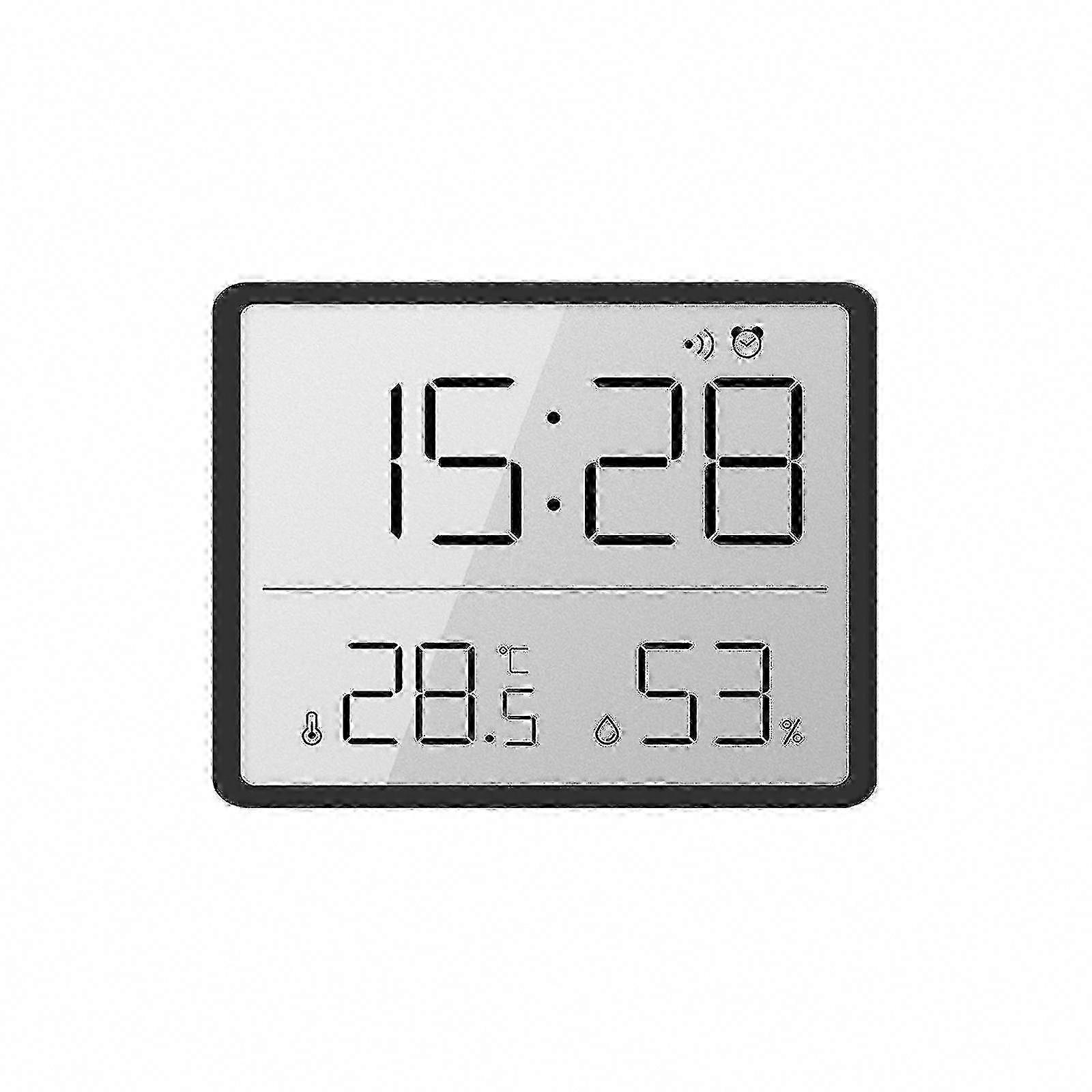 Slim LCD Screen Electronic Digital Clock with Magnetic Back, Temperature & Humidity Sensor for Wall Refrigerator SZRH