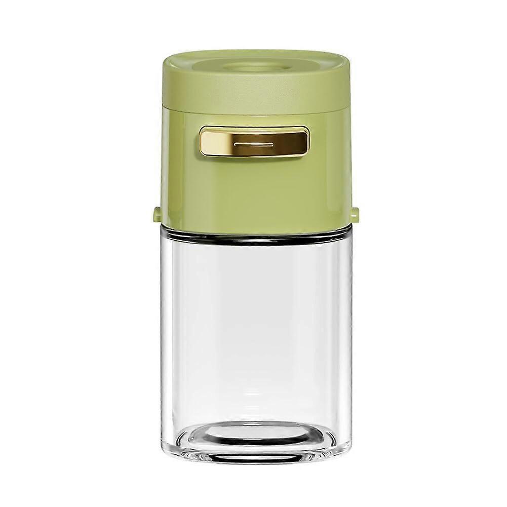 Spice Jars Round Glass Spice Jar Containers With Shaker Lids, Sealed MoistureProof Salt Containers, Green