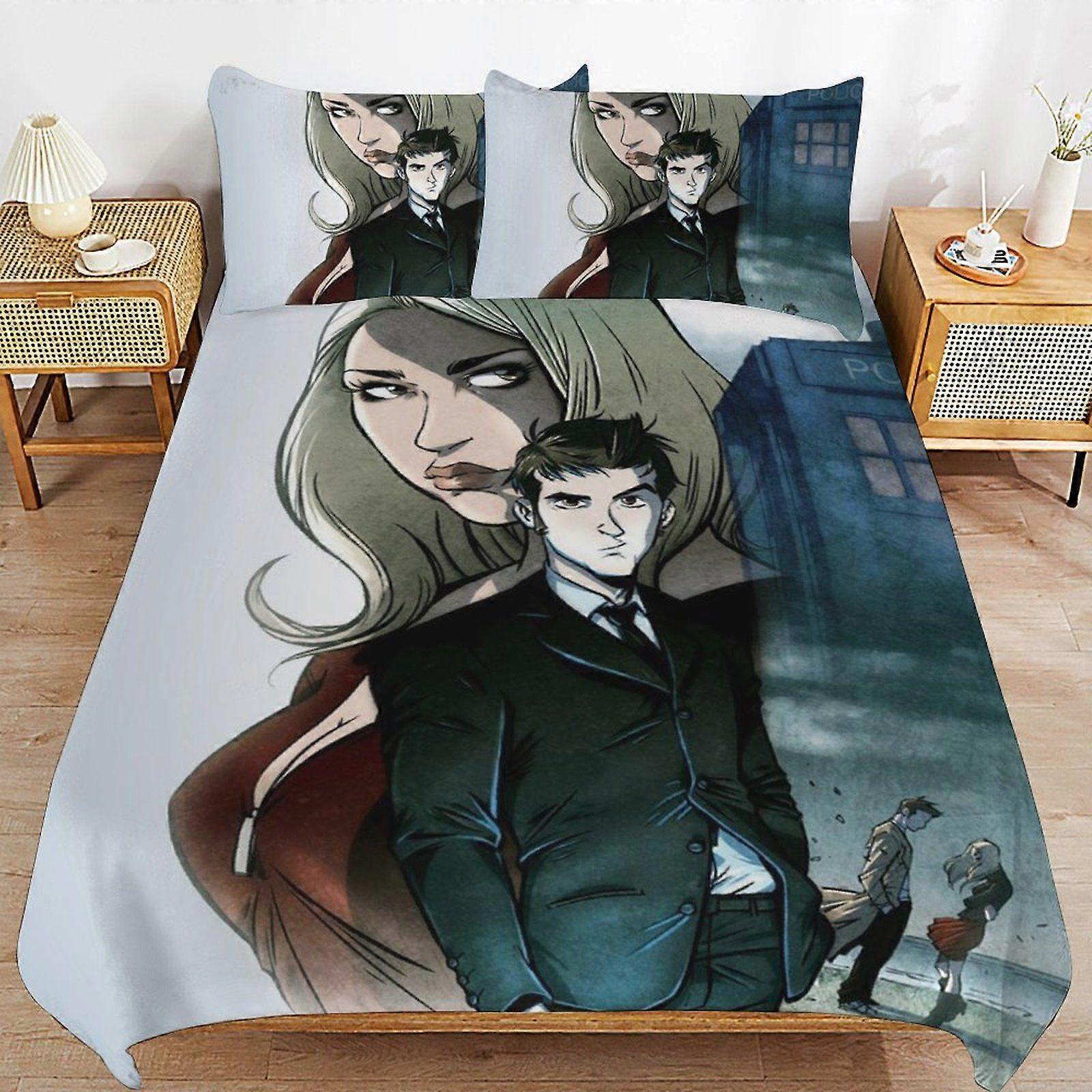 e189 Doctor Who The Animated Series Smooth Zip Bedding Layer Sleep Essentials Strong Thread Comfort Duvet Cover Sets Everyday a189