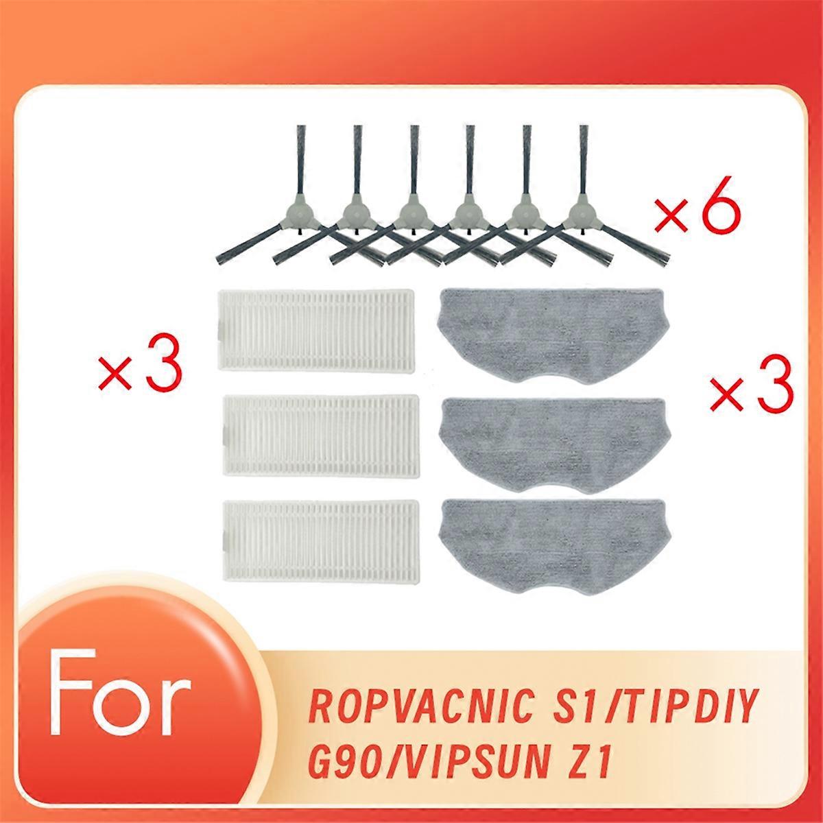 Filters Brushes Mop Pads for ROPVACNIC S1 A1 for Tipdiy G90 for VIPSUN Z1 for Betboyles V75S Vacuum Attachment