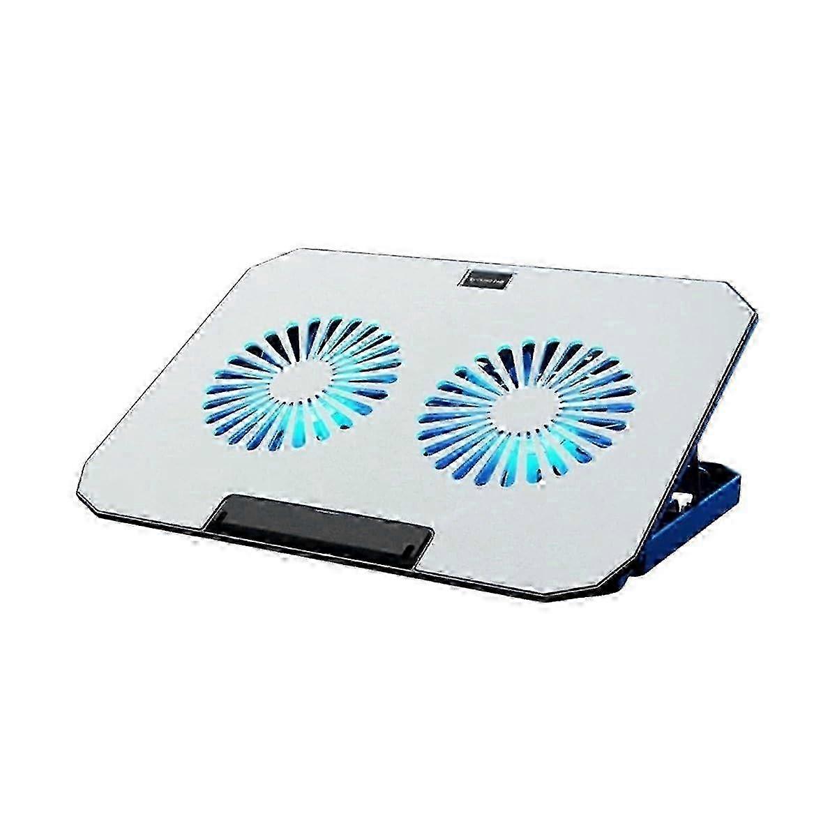 Adjustable Laptop Cooling Stand with Dual Quiet Fans 2xUSB Port Phone Holder for 12 to 17' Notebooks 2025