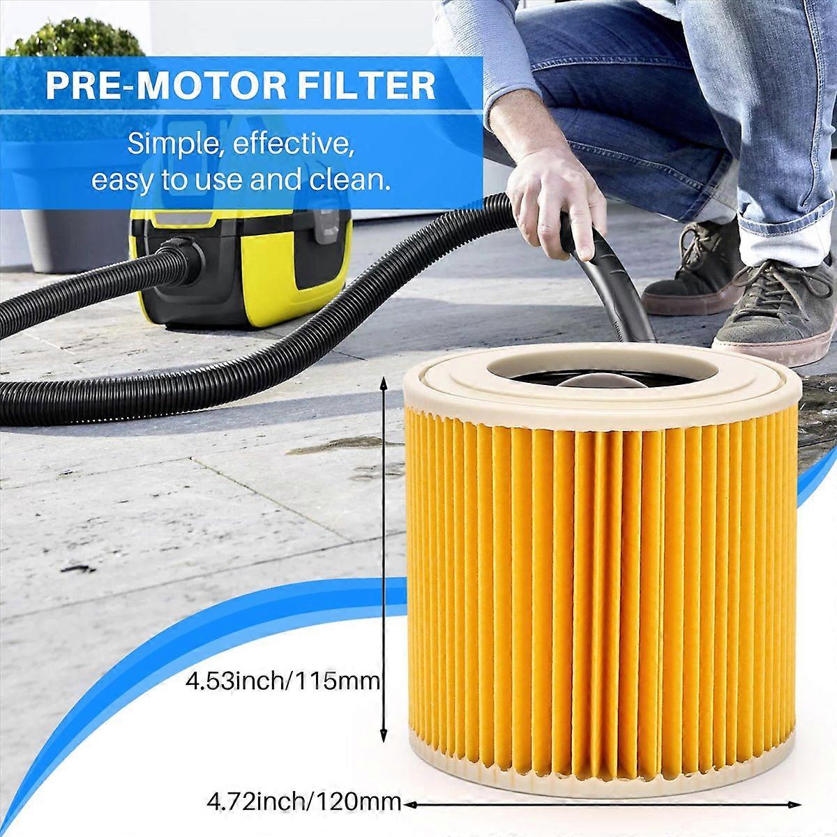 Cartridge Filter for Karcher Vacuum Cleaner WD3 Premium WD2 WD3 WD1 MV3 MV2 WD 3 P Extension Kit Aga